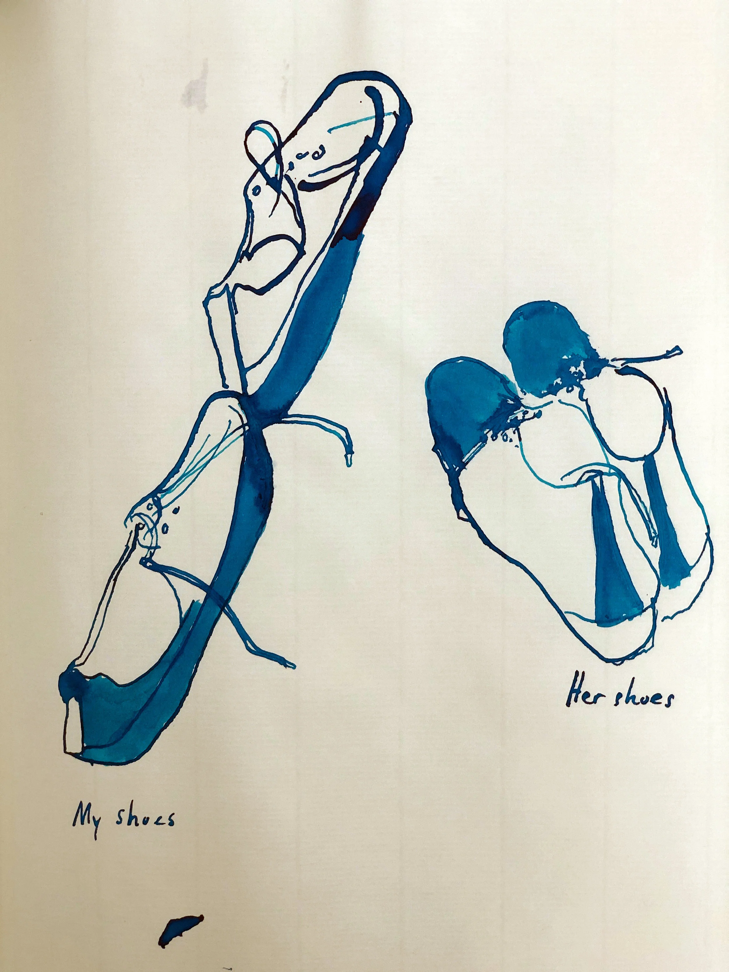 The Front Door (Action Drawing Series), 2018. Ink on Paper. 11.5 x 8 in.