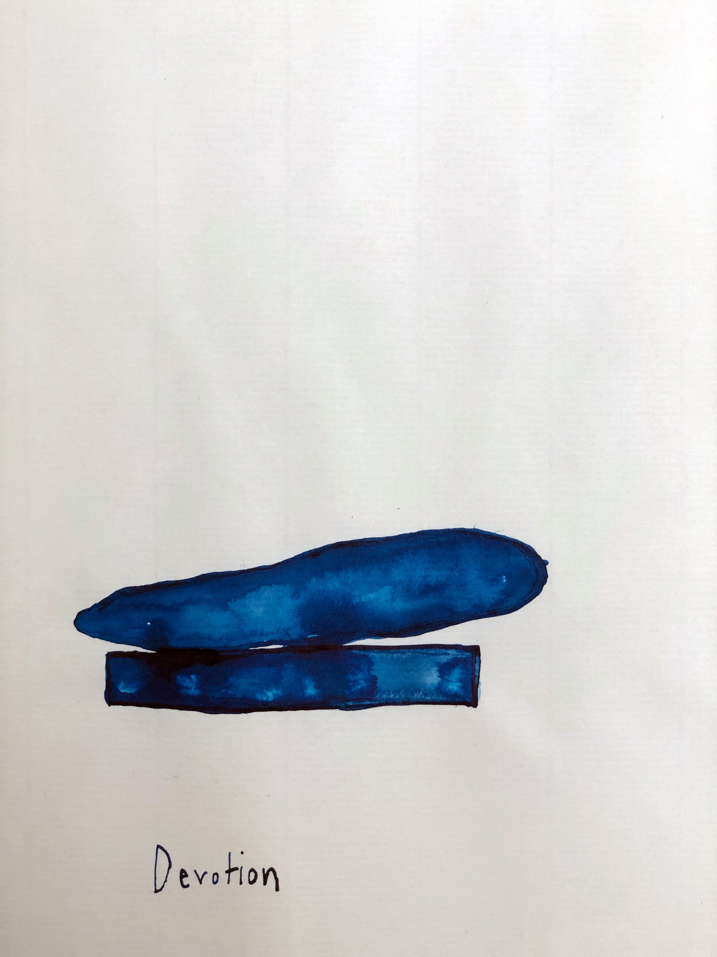 Devotion (Action Drawing Series), 2018. Ink on Paper. 11.5 x 8 in.