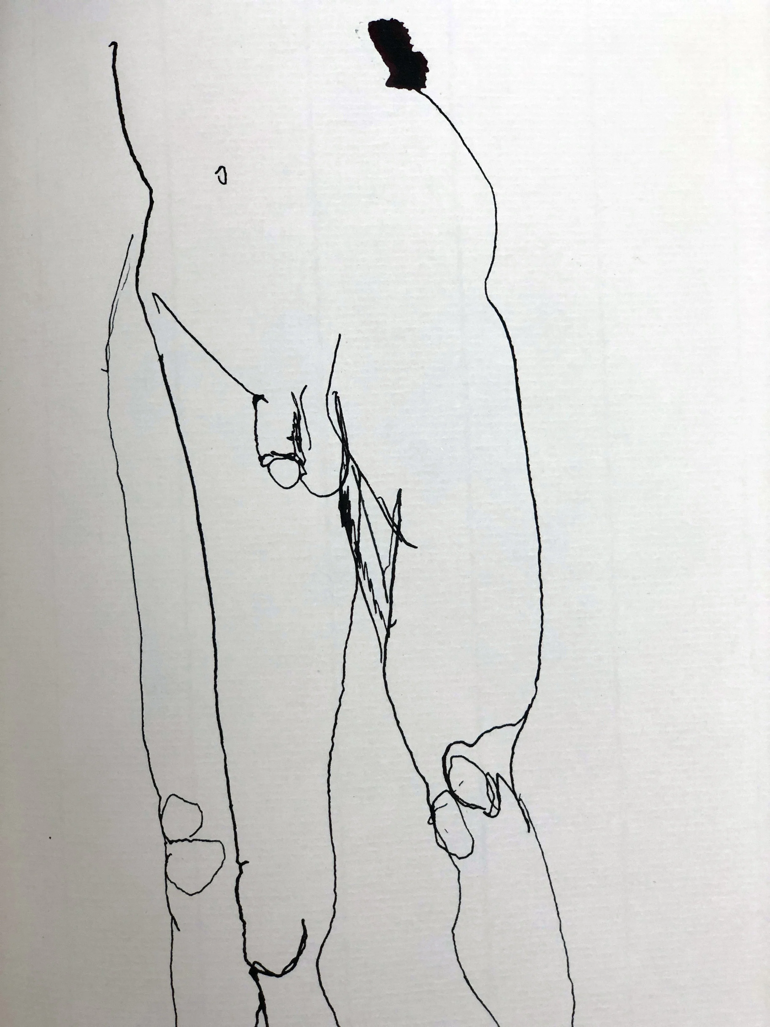 Untitled (Action Drawing Series), 2018. Ink on Paper. 11.5 x 8 in.