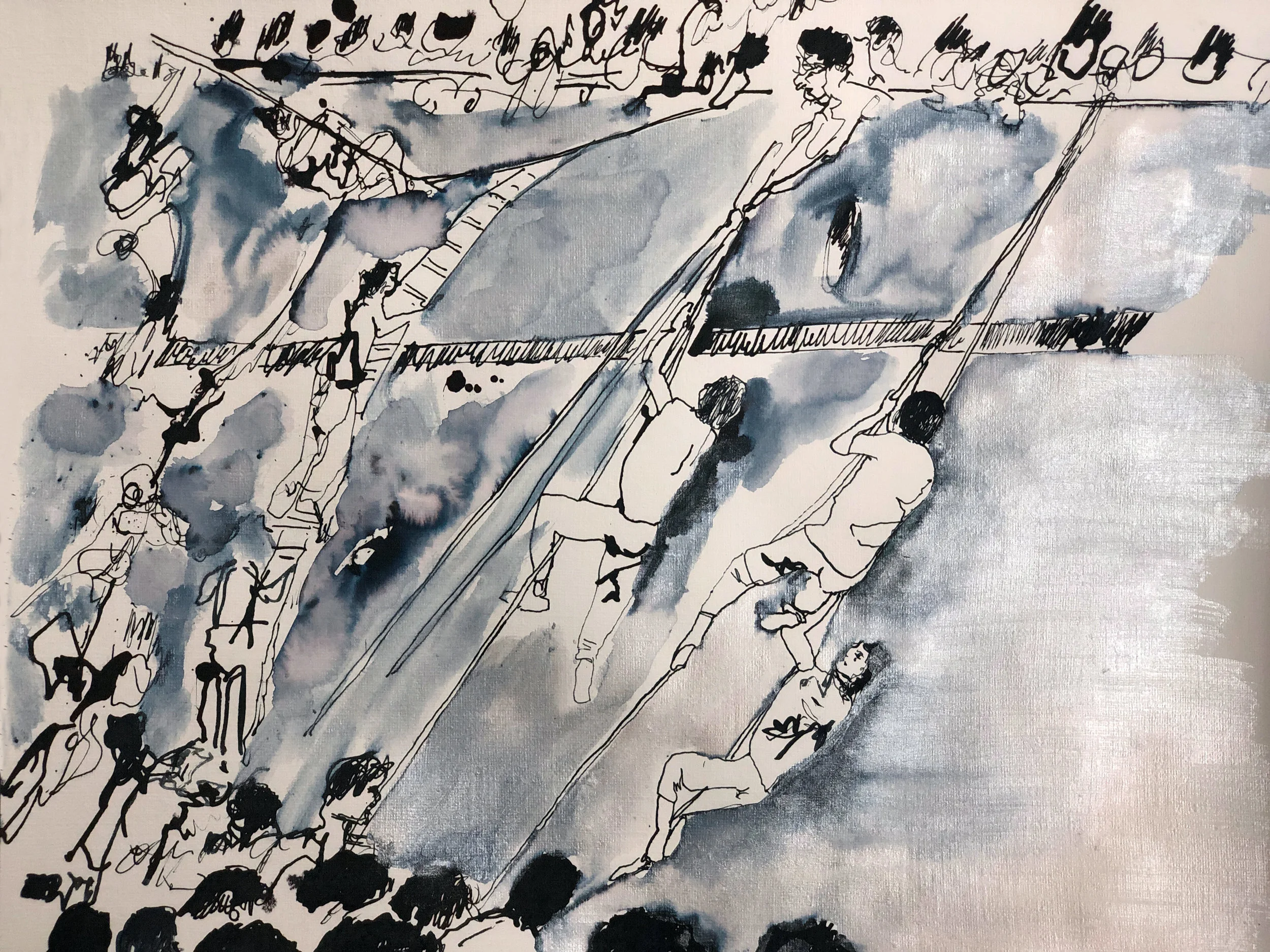 Untitled (Action Drawing Series), 2018. Ink on Paper. 11.5 x 16 in.