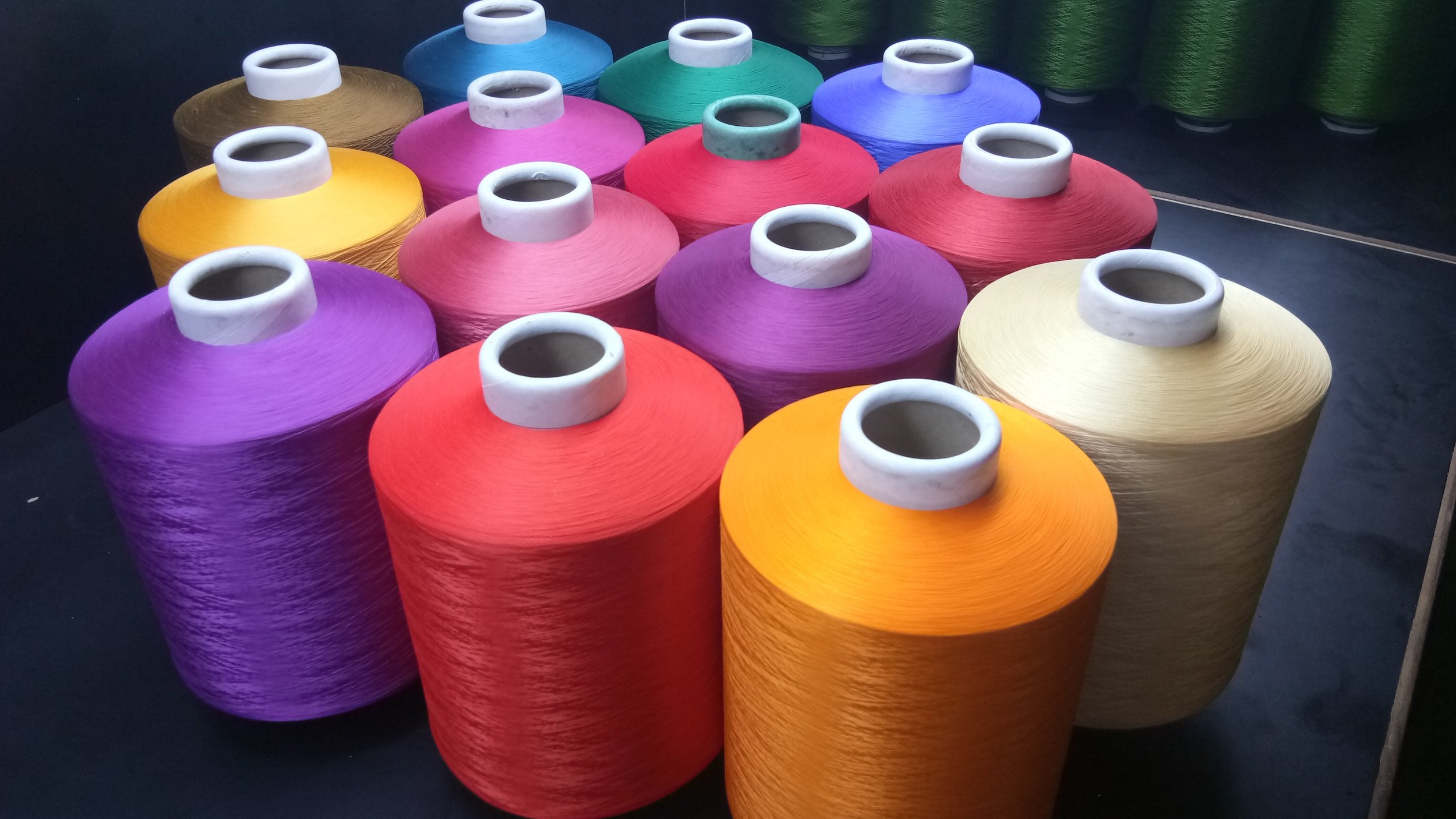   Explore  our full range of   Polyester and Nylon dyed Yarns.    Learn More   