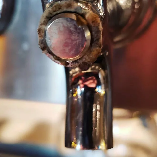Here is an example of a dirty faucet.  Notice the yeast buildup around the Piston.  Most cleaning companies do not remove these!  Whats worse is the buildup thats on the inside!  For questions/rates please D.M me. .
.
.
.
.
.
.
.
#dirty #faucet #beer