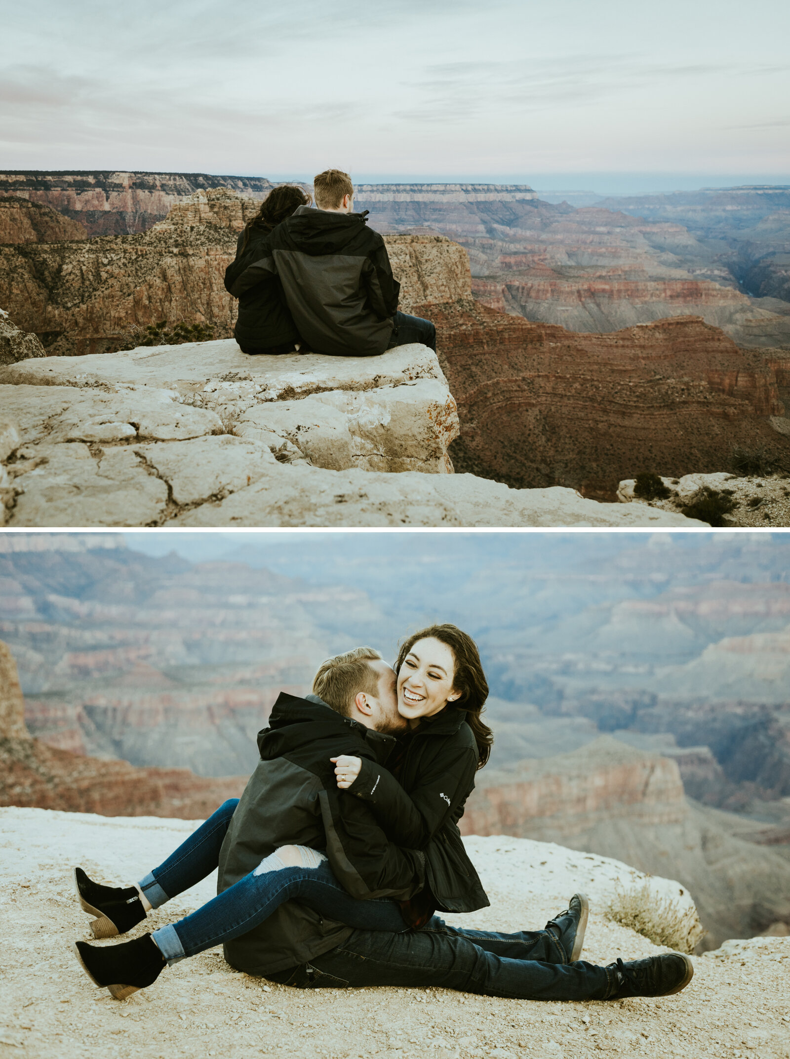 Moran Point Grand Canyon National Park Williams Arizona Sunrise Engagement Couple Photo-1.jpg