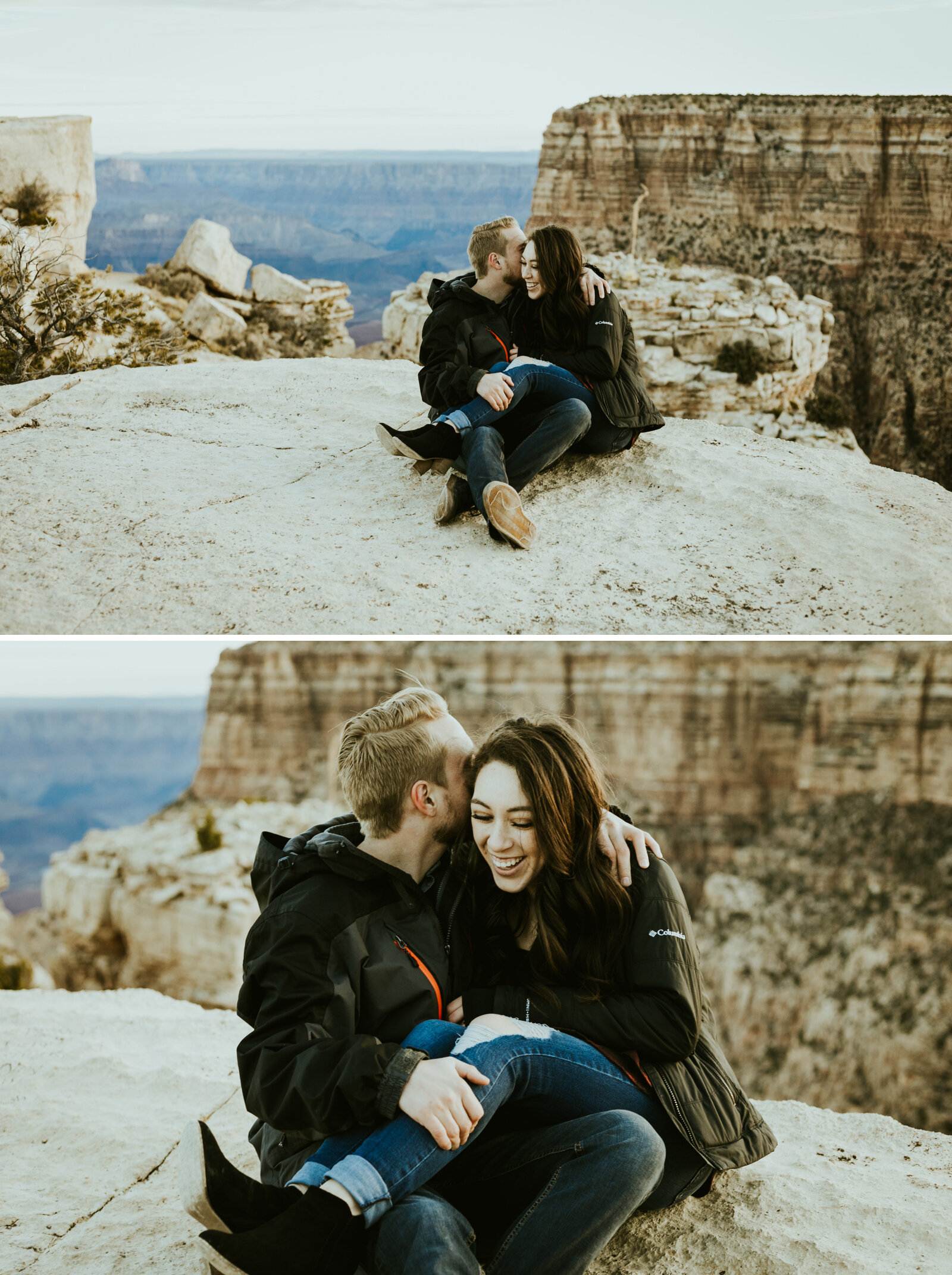 Moran Point Grand Canyon National Park Williams Arizona Sunrise Engagement Couple Photo-4.jpg