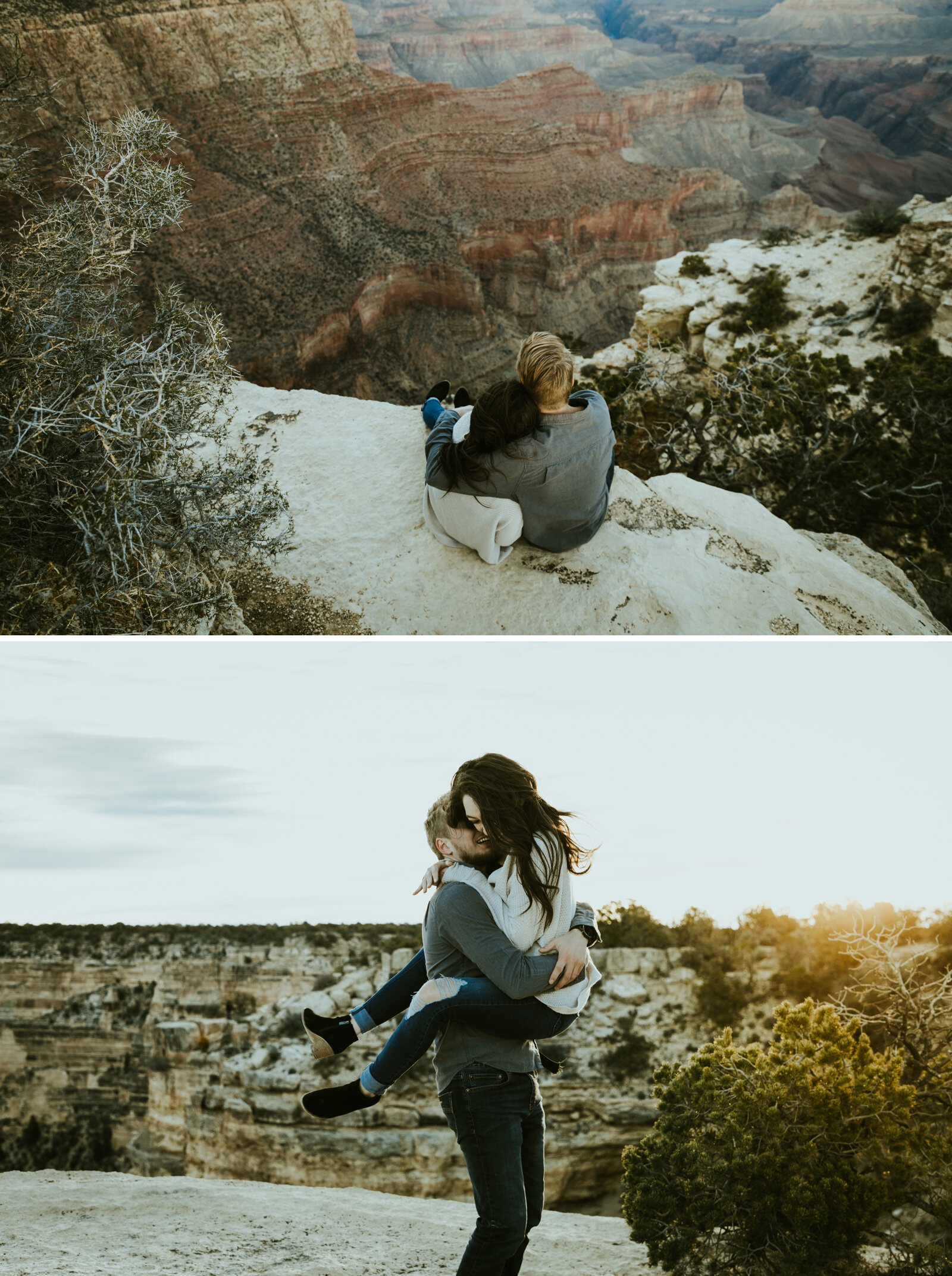 Moran Point Grand Canyon National Park Williams Arizona Sunrise Engagement Couple Photo-6.jpg