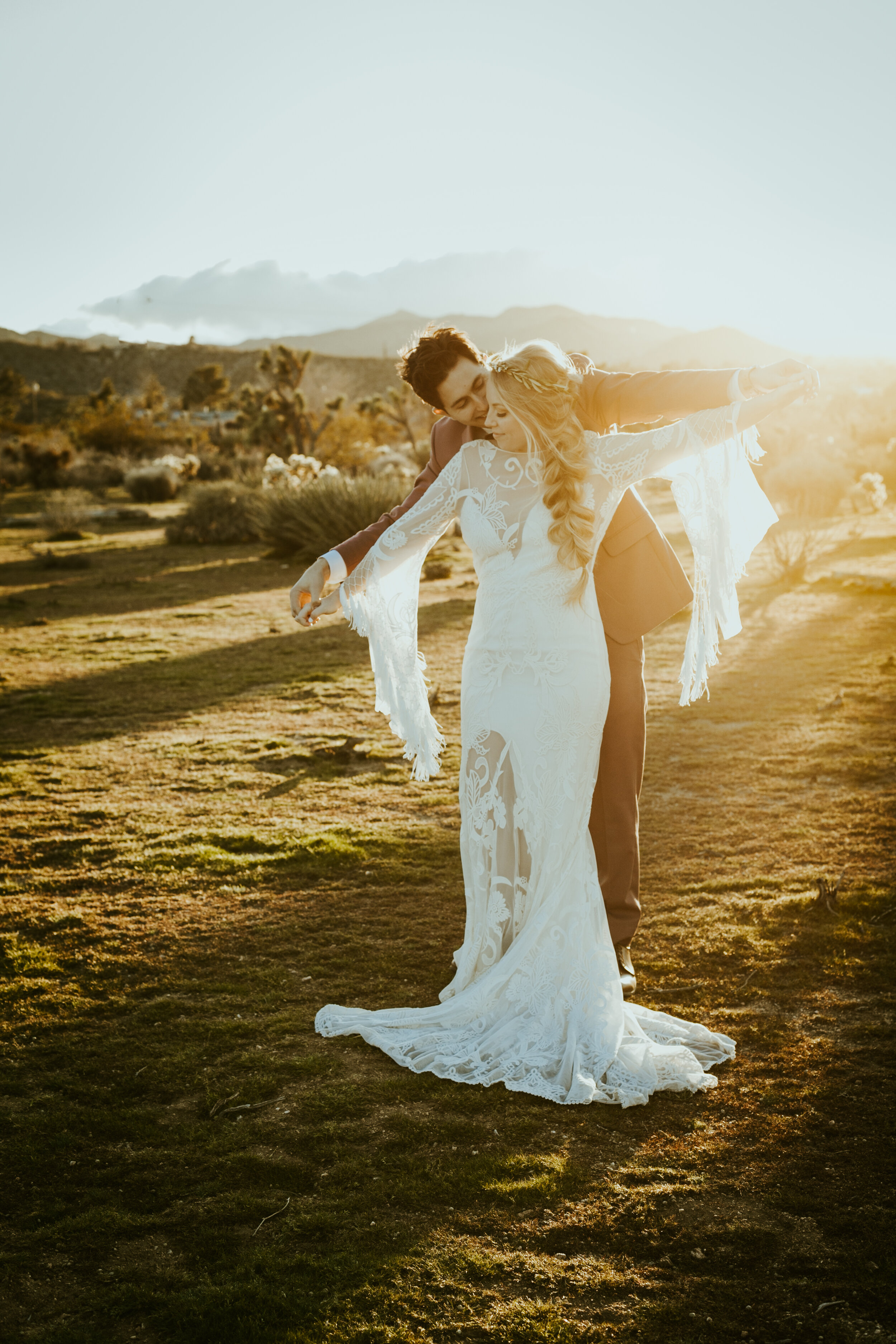 tumbleweed sanctuary twentynine palms california joshua tree wedding photos styled shoot boho elopement bohemian wedding insp elopement dress ideas bride and groom poses-4.jpg