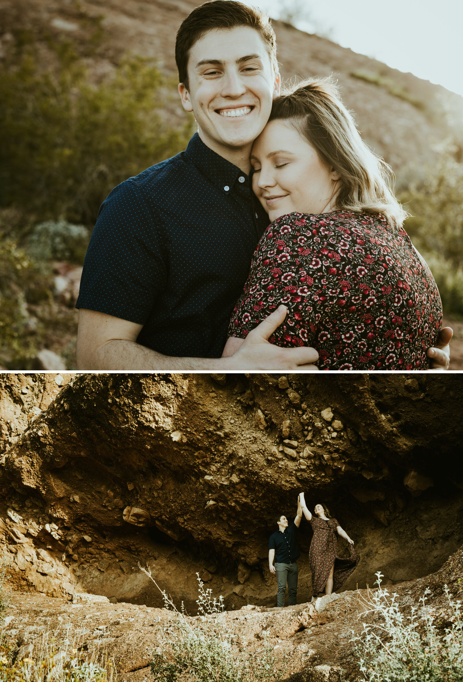 Papago Park Phoenix Arizona Couple Session Engagement photo outfit ideas couples posing inspo desert sunset shoot-6.jpg