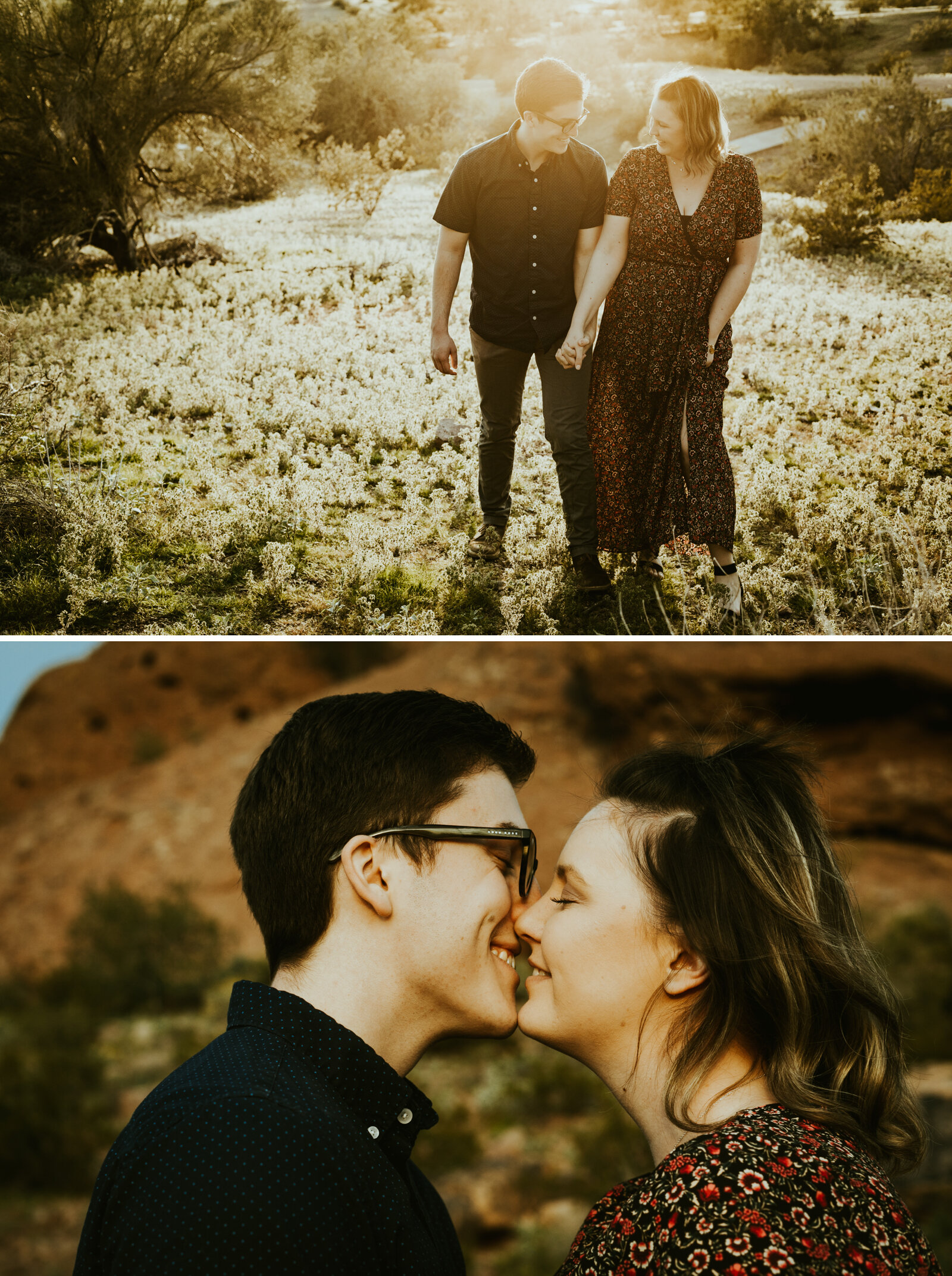 Papago Park Phoenix Arizona Couple Session Engagement photo outfit ideas couples posing inspo desert sunset shoot-10.jpg