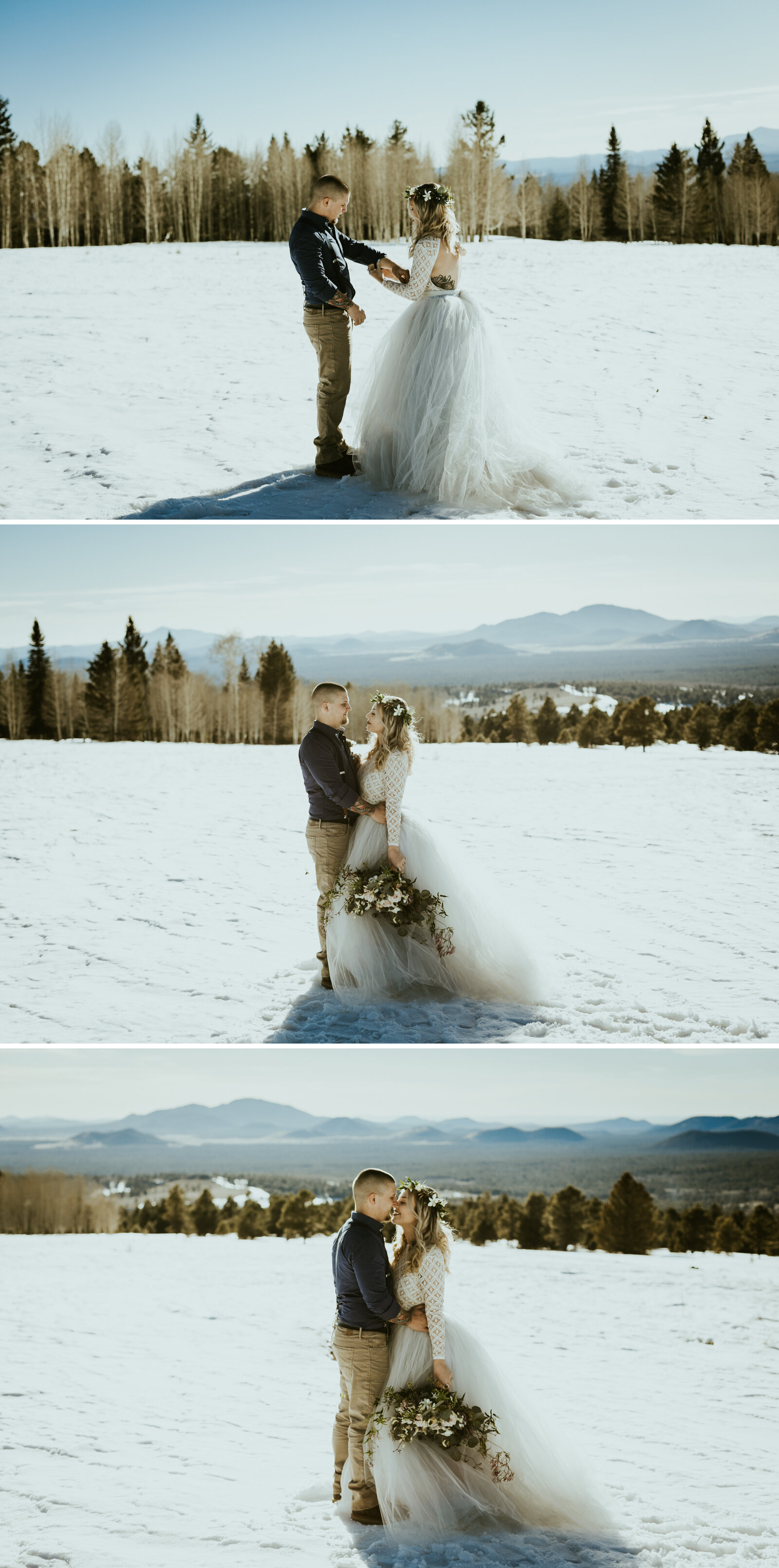 arizona snowbowl mount humphreys flagstaff arizona wedding photos styled shoot sweet caroline styles tulle wedding skirt snowy wedding.jpg