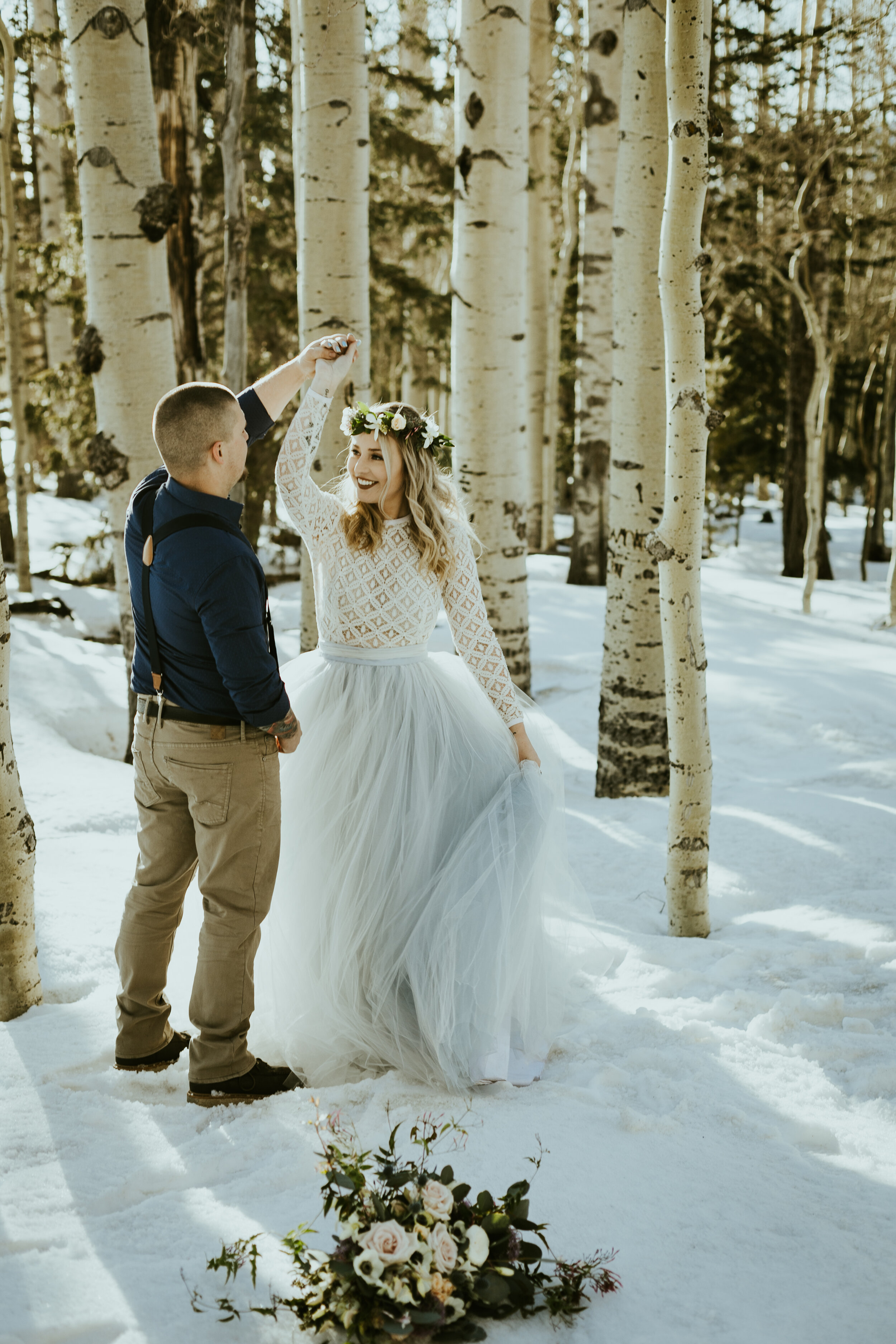 arizona snowbowl mount humphreys flagstaff arizona wedding photos styled shoot sweet caroline styles tulle wedding skirt snowy wedding-14.jpg