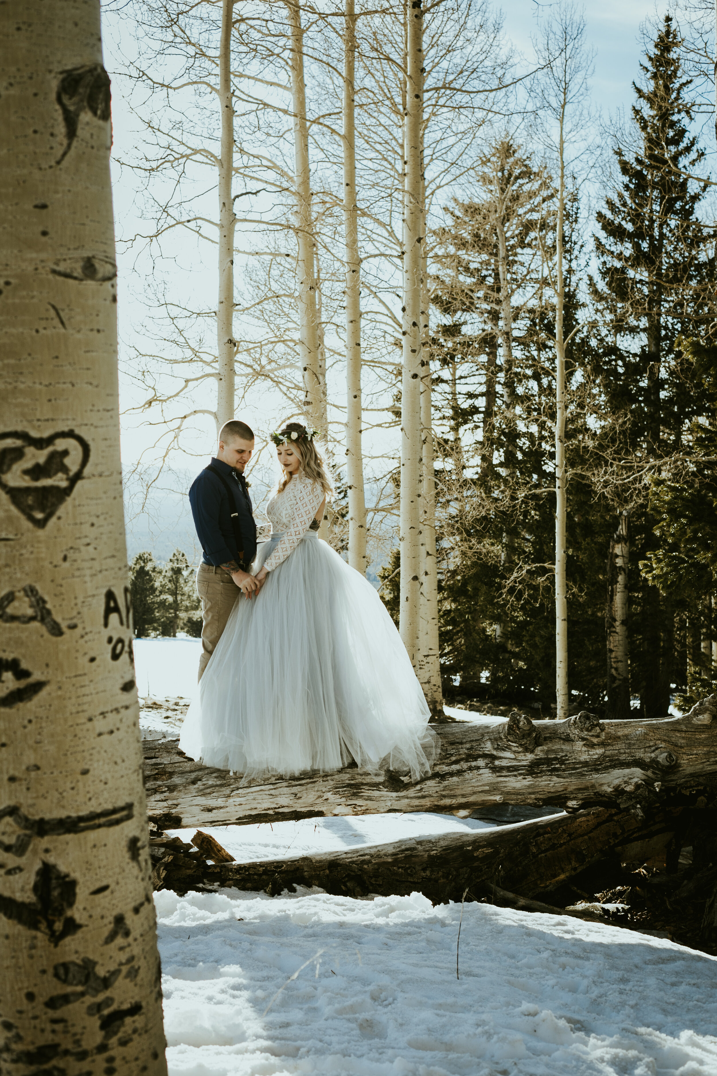 arizona snowbowl mount humphreys flagstaff arizona wedding photos styled shoot sweet caroline styles tulle wedding skirt snowy wedding-27.jpg