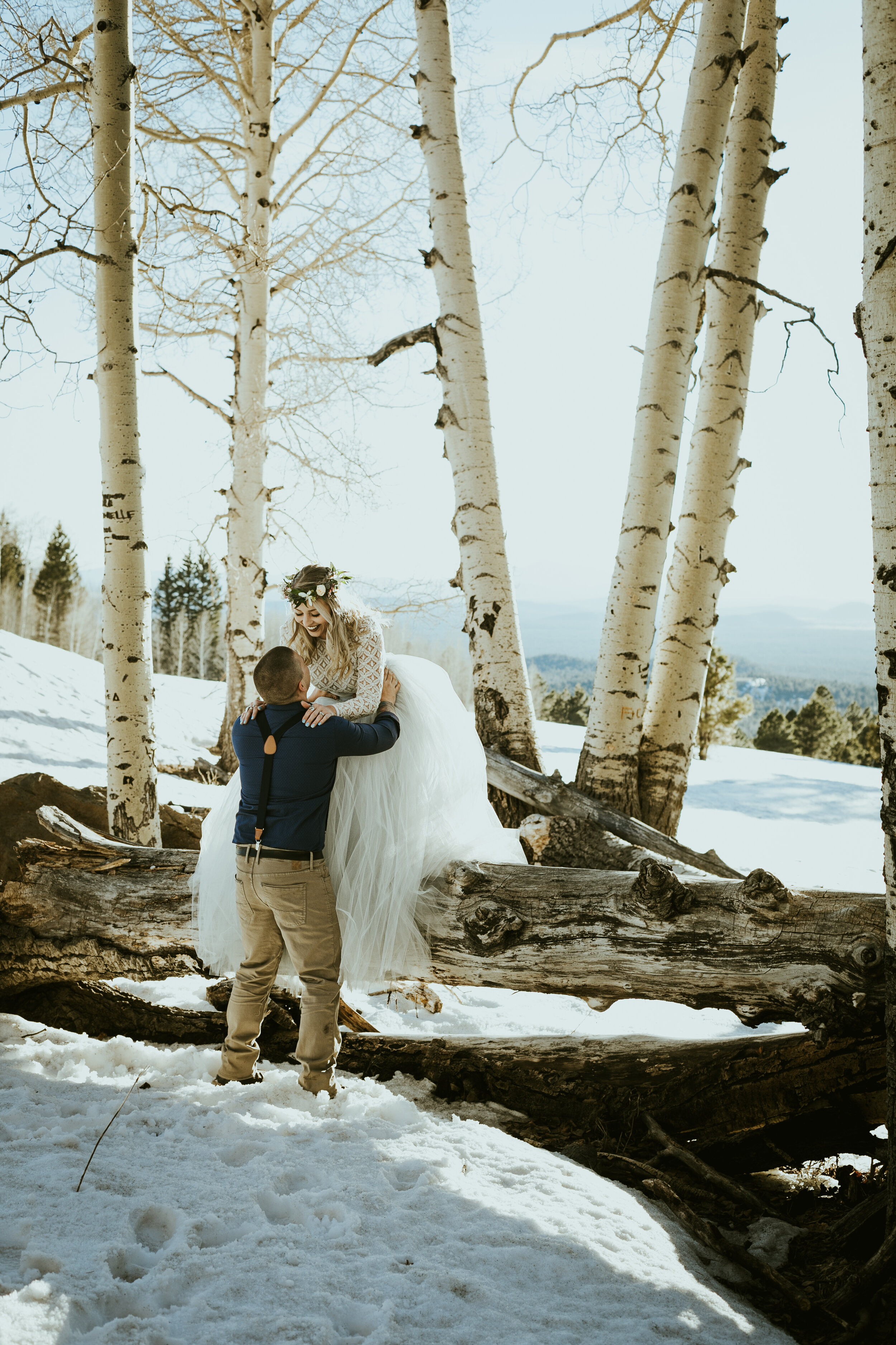 arizona snowbowl mount humphreys flagstaff arizona wedding photos styled shoot sweet caroline styles tulle wedding skirt snowy wedding-31.jpg