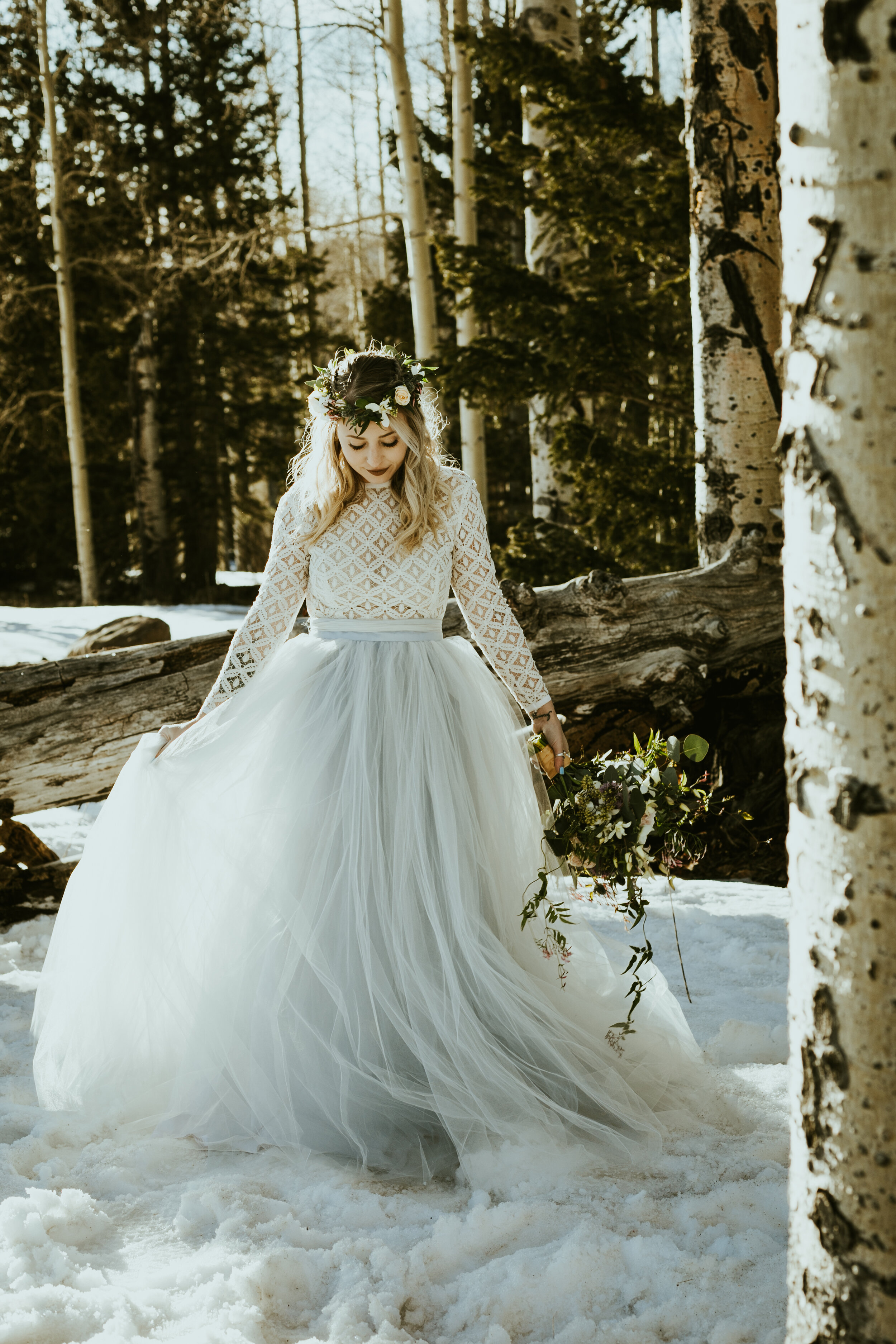 arizona snowbowl mount humphreys flagstaff arizona wedding photos styled shoot sweet caroline styles tulle wedding skirt snowy wedding-34.jpg