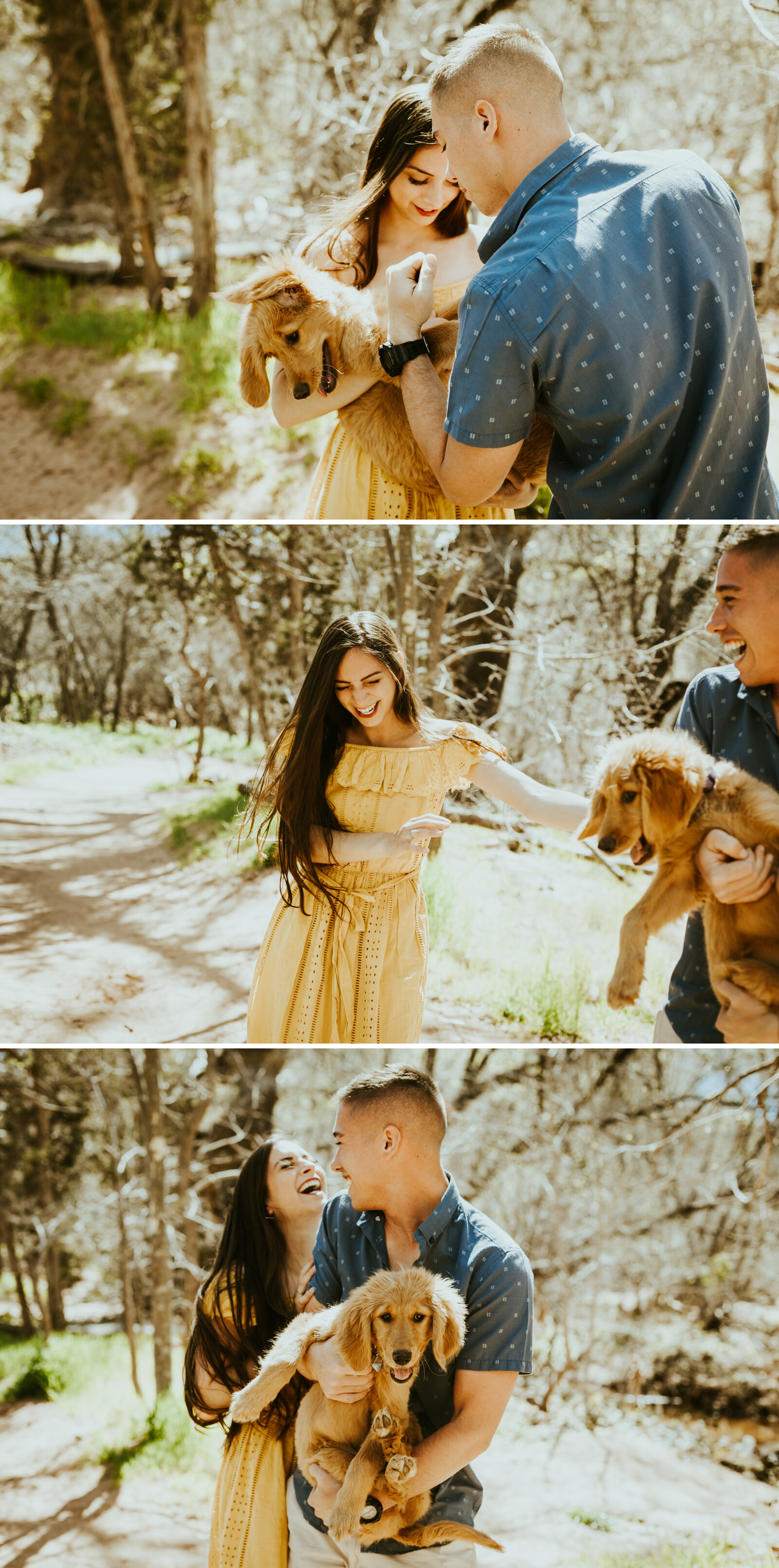 red rock crossing sedona arizona cathedral rock crescent moon ranch couple photos engagement photo outfit inspiration couple posing ideas midday photos anniversary photos puppy dog goldendoodle puppy couple photos .jpg
