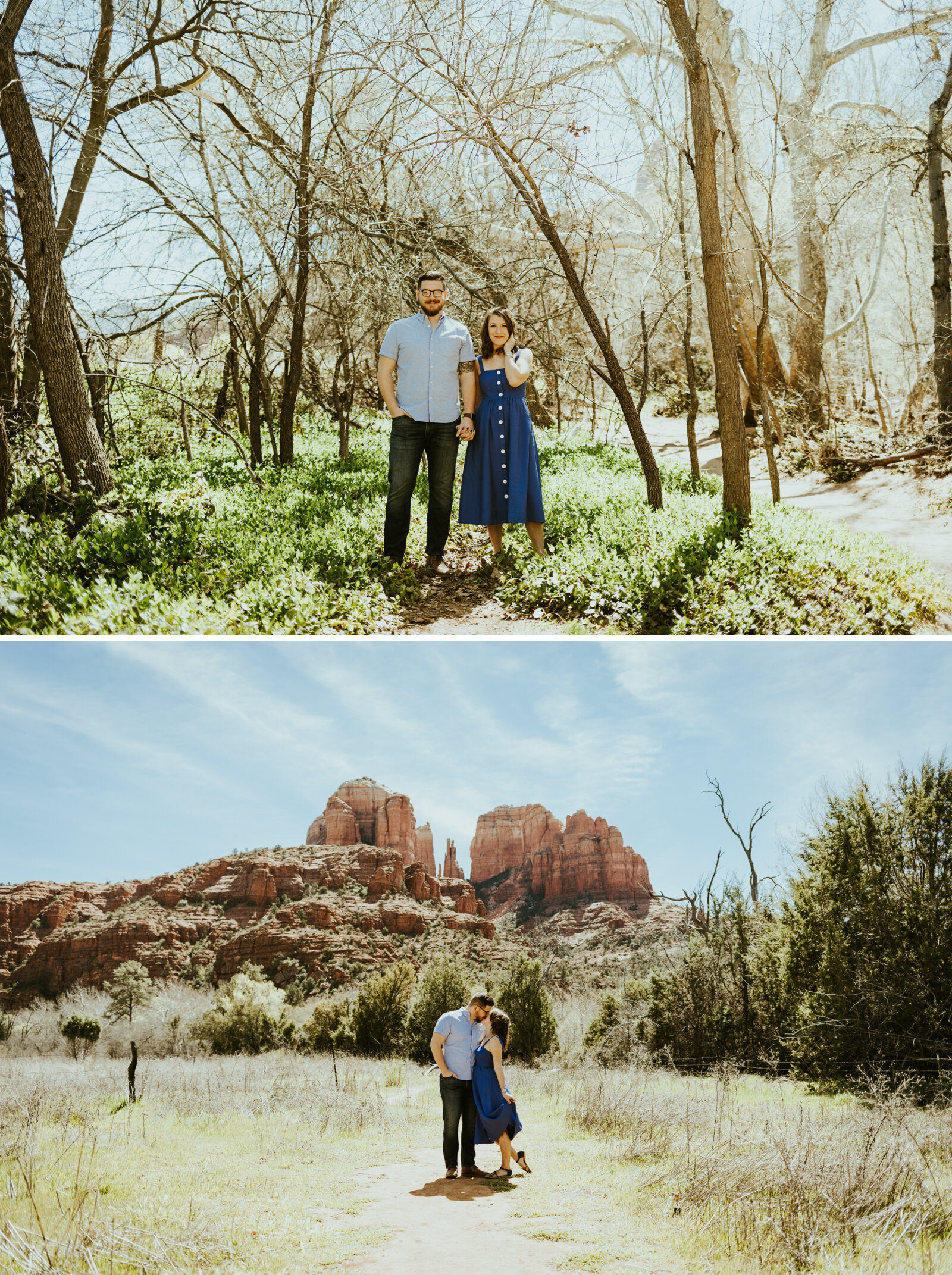 red rock crossing sedona arizona cathedral rock crescent moon ranch couple photos engagement photo outfit inspiration couple posing ideas midday picture-1.jpg