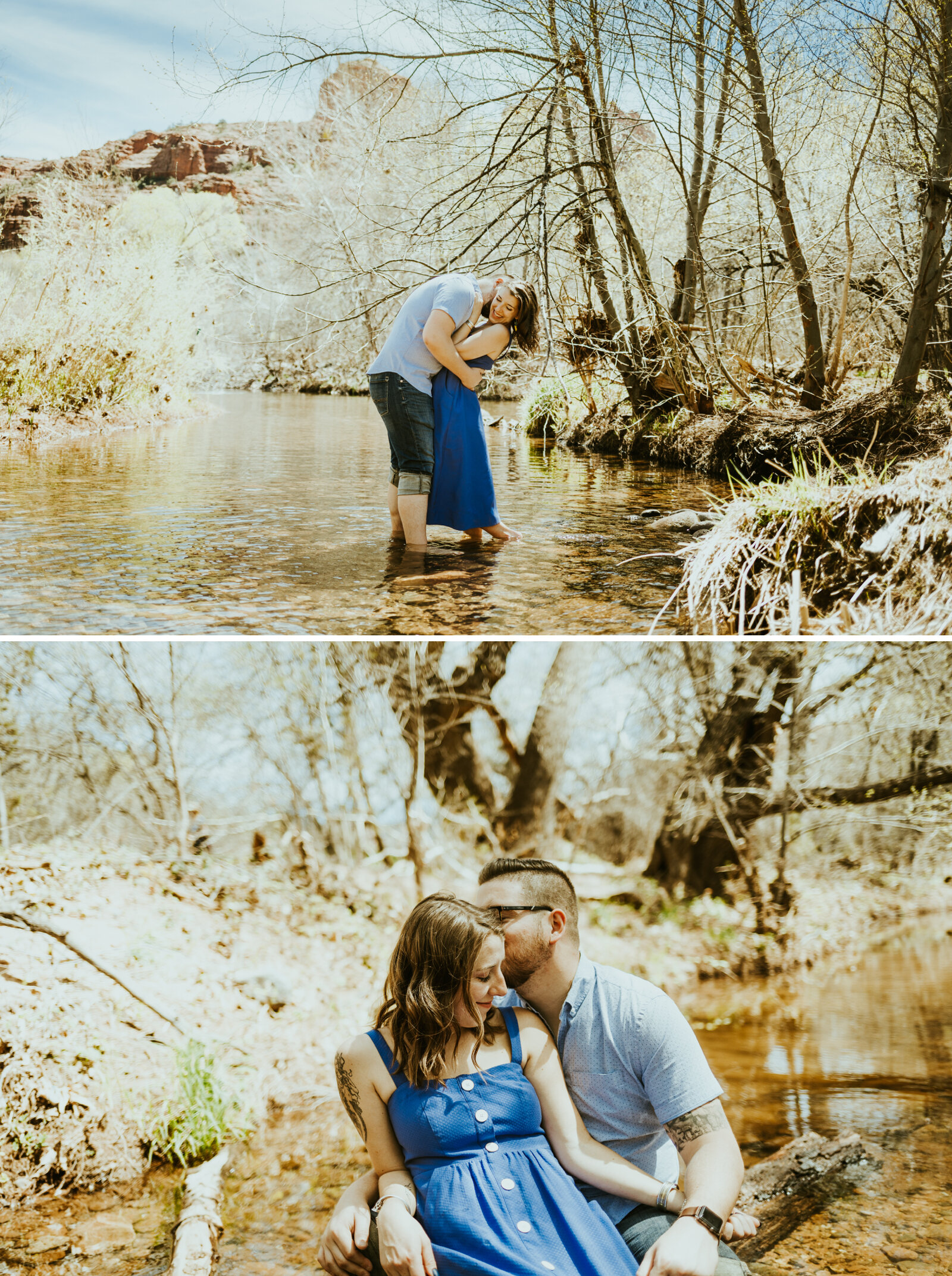 red rock crossing sedona arizona cathedral rock crescent moon ranch couple photos engagement photo outfit inspiration couple posing ideas midday picture-6.jpg