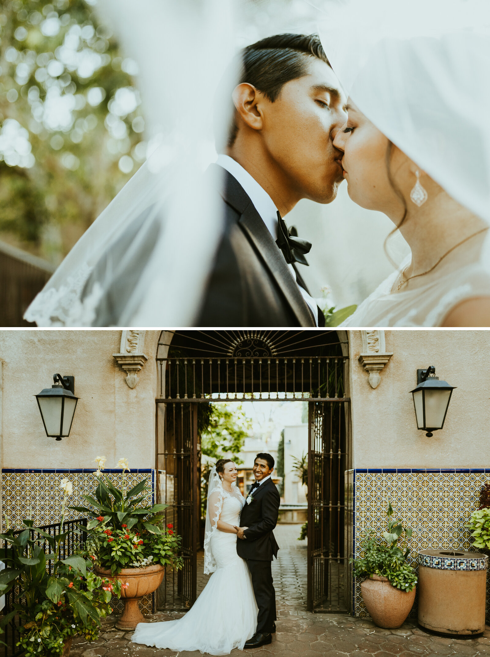 tlaquepaque sedona arizona romantic wedding bride and groom photos veil inspiration.jpg