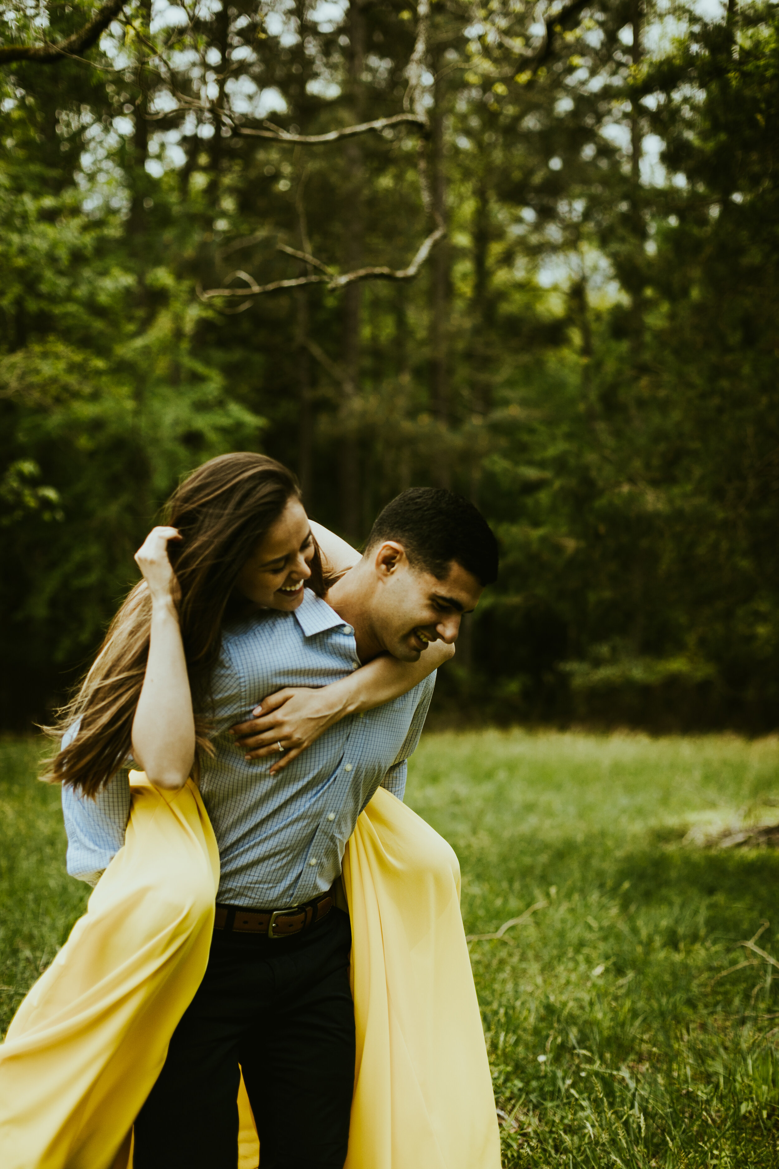 Chapel Hill North Carolina Engagement Photos Yellow formal dress couple outfit inspo spring couple photos posing inspiration-29.jpg