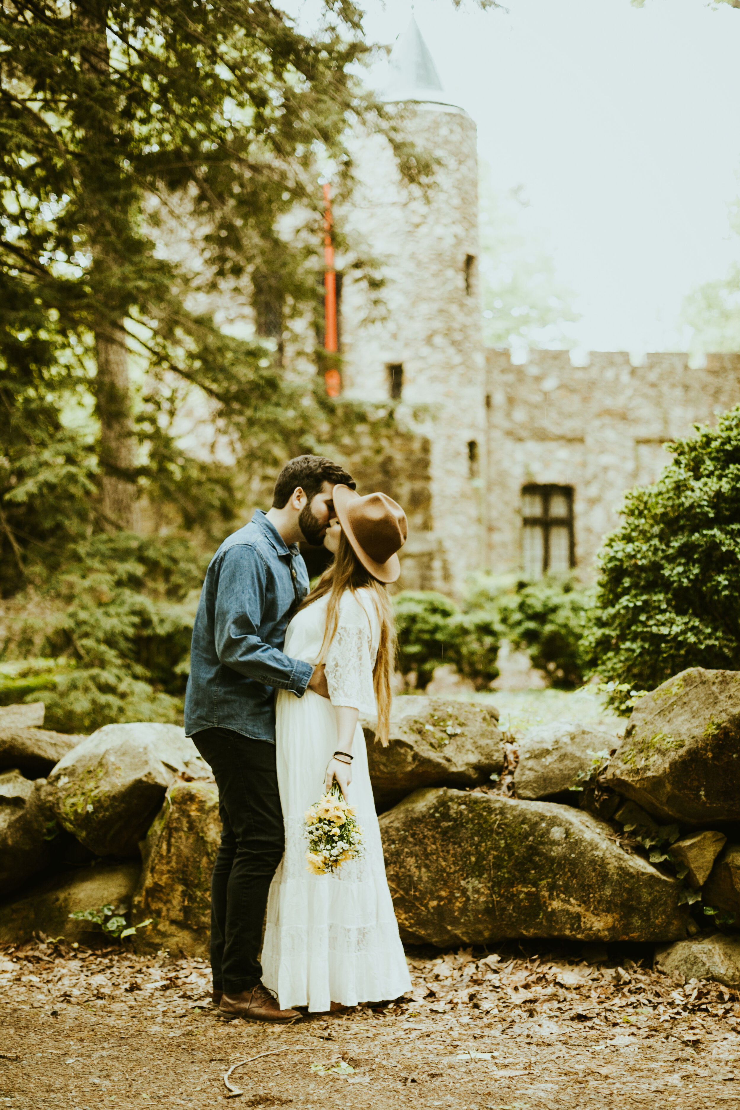 Ghimgoul castle chapel hill north carolina engagement photos couple posing inspo engagement outfit inspiration lush forest fairytale-1.jpg