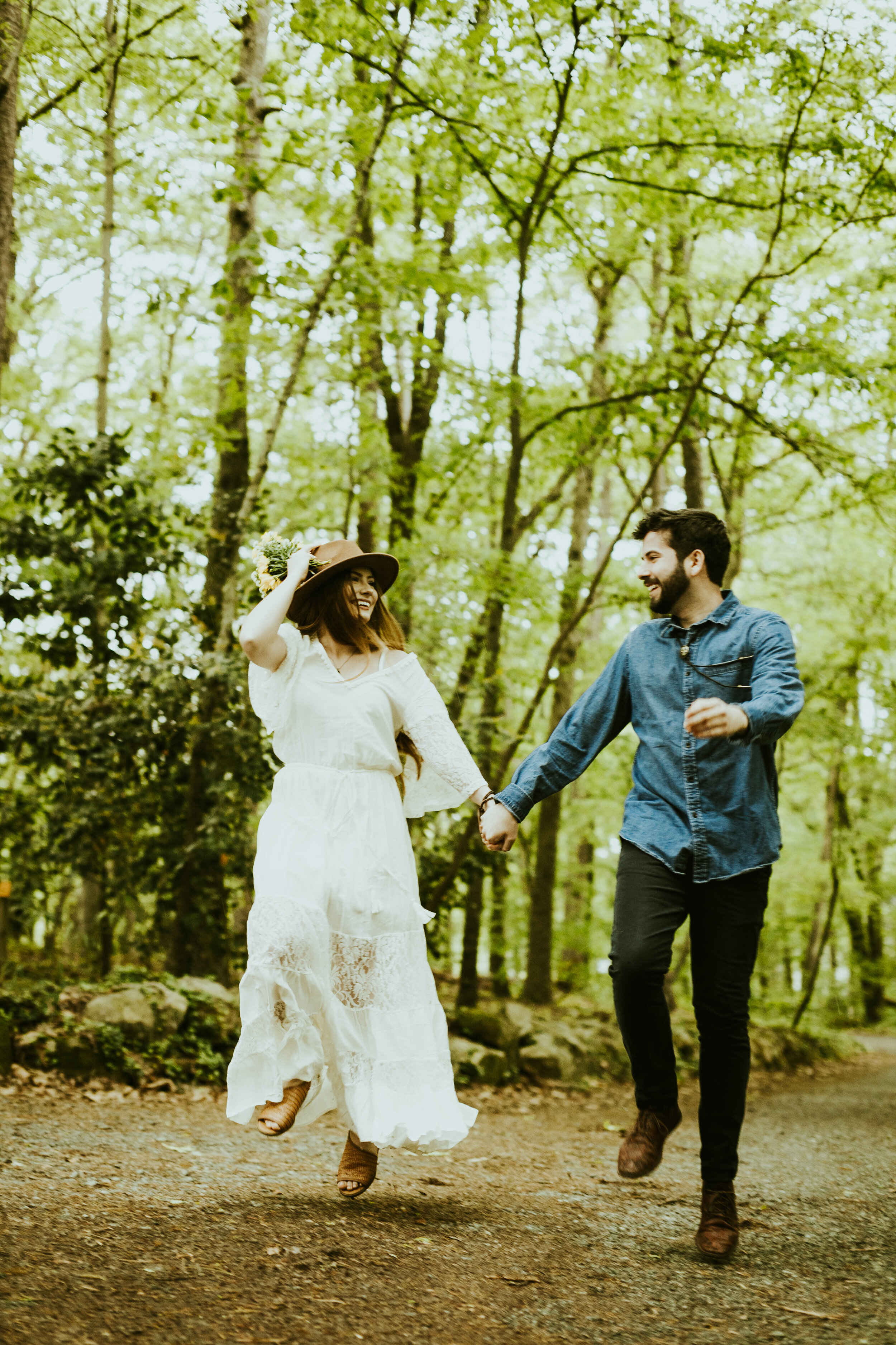 Ghimgoul castle chapel hill north carolina engagement photos couple posing inspo engagement outfit inspiration lush forest fairytale-8.jpg
