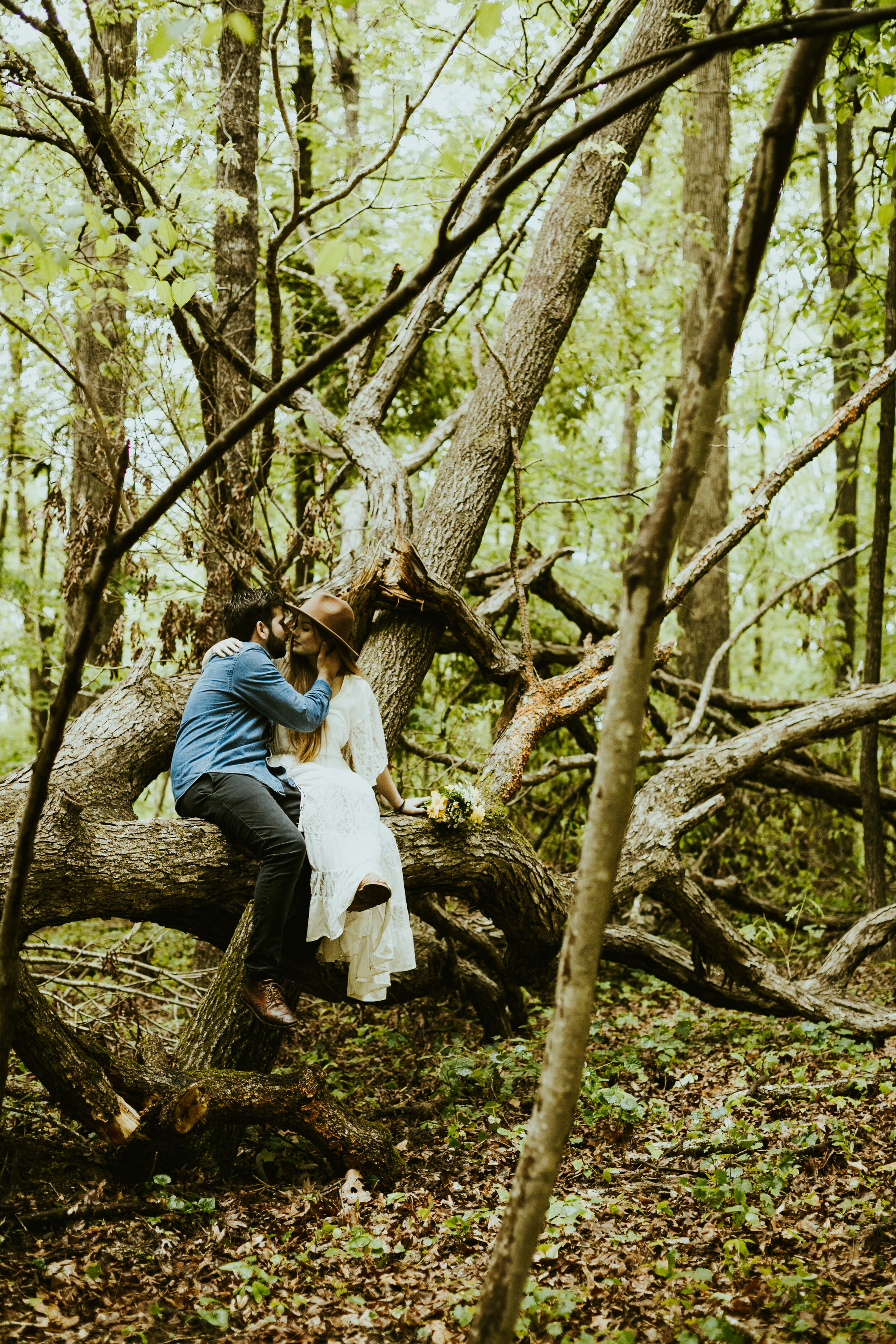 Ghimgoul castle chapel hill north carolina engagement photos couple posing inspo engagement outfit inspiration lush forest fairytale-21.jpg