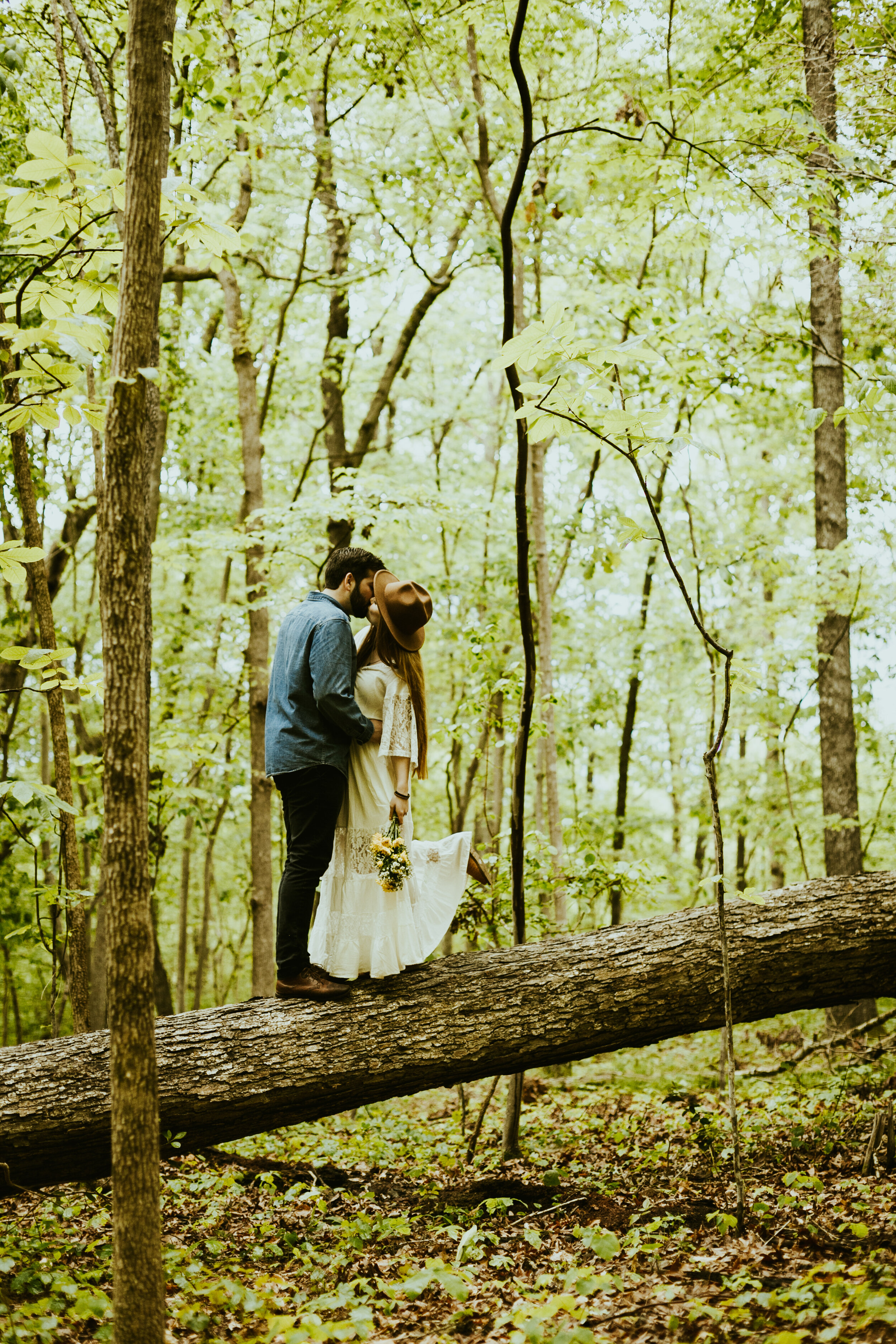 Ghimgoul castle chapel hill north carolina engagement photos couple posing inspo engagement outfit inspiration lush forest fairytale-24.jpg