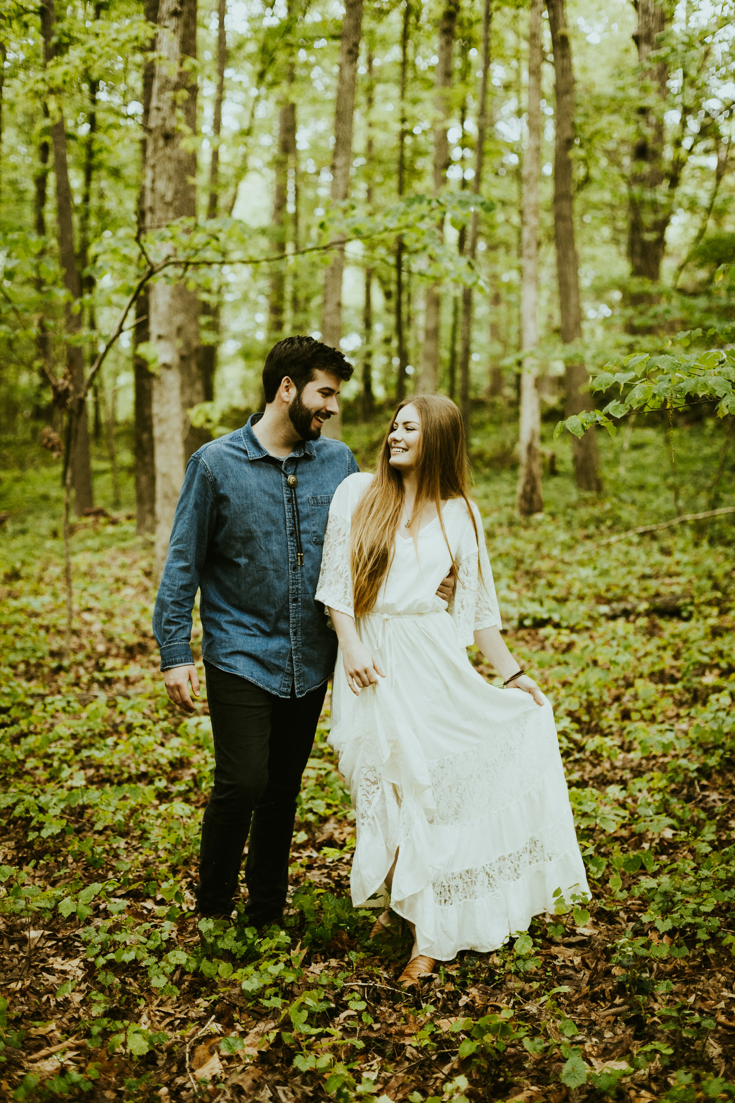 Ghimgoul castle chapel hill north carolina engagement photos couple posing inspo engagement outfit inspiration lush forest fairytale-29.jpg
