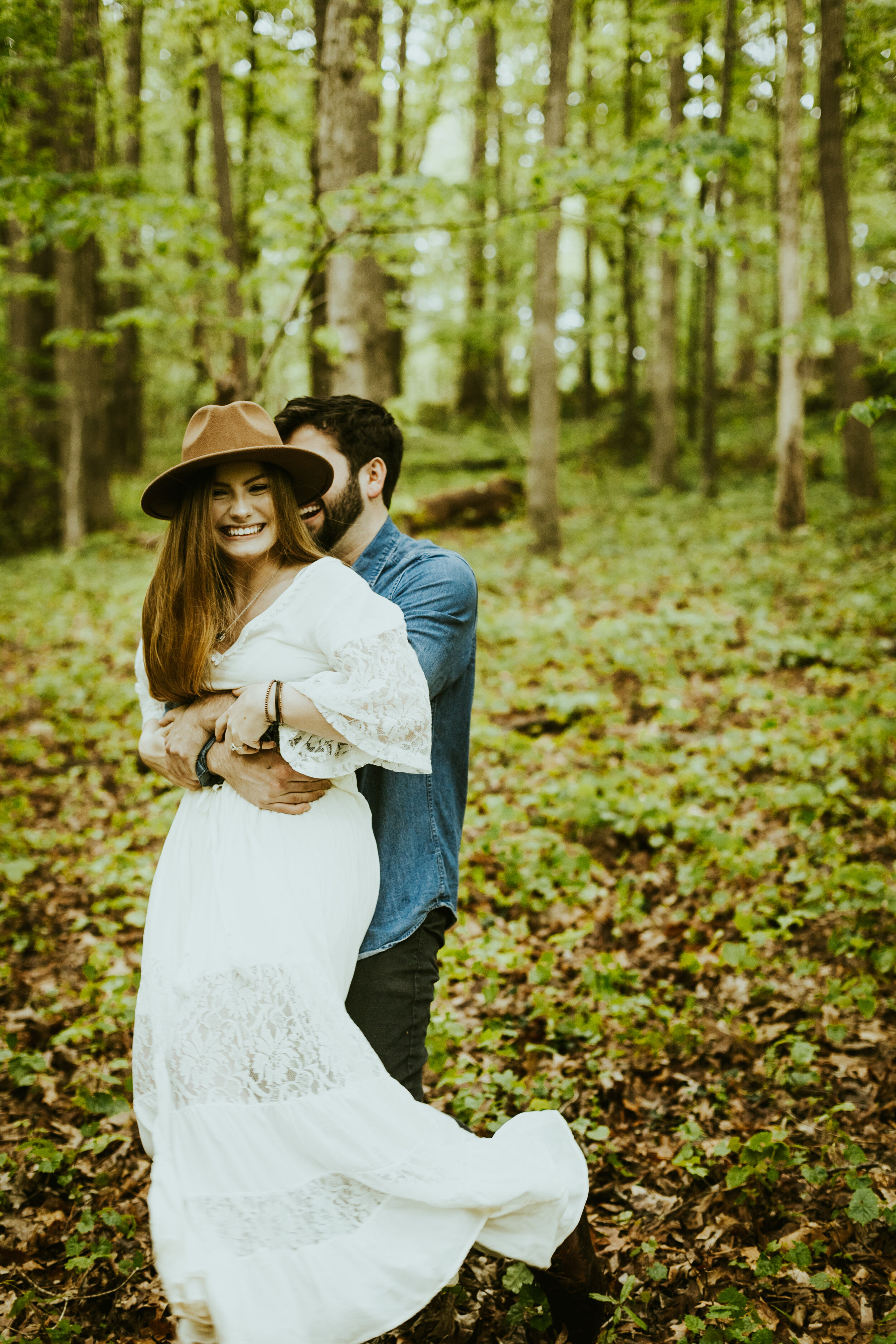 Ghimgoul castle chapel hill north carolina engagement photos couple posing inspo engagement outfit inspiration lush forest fairytale-31.jpg