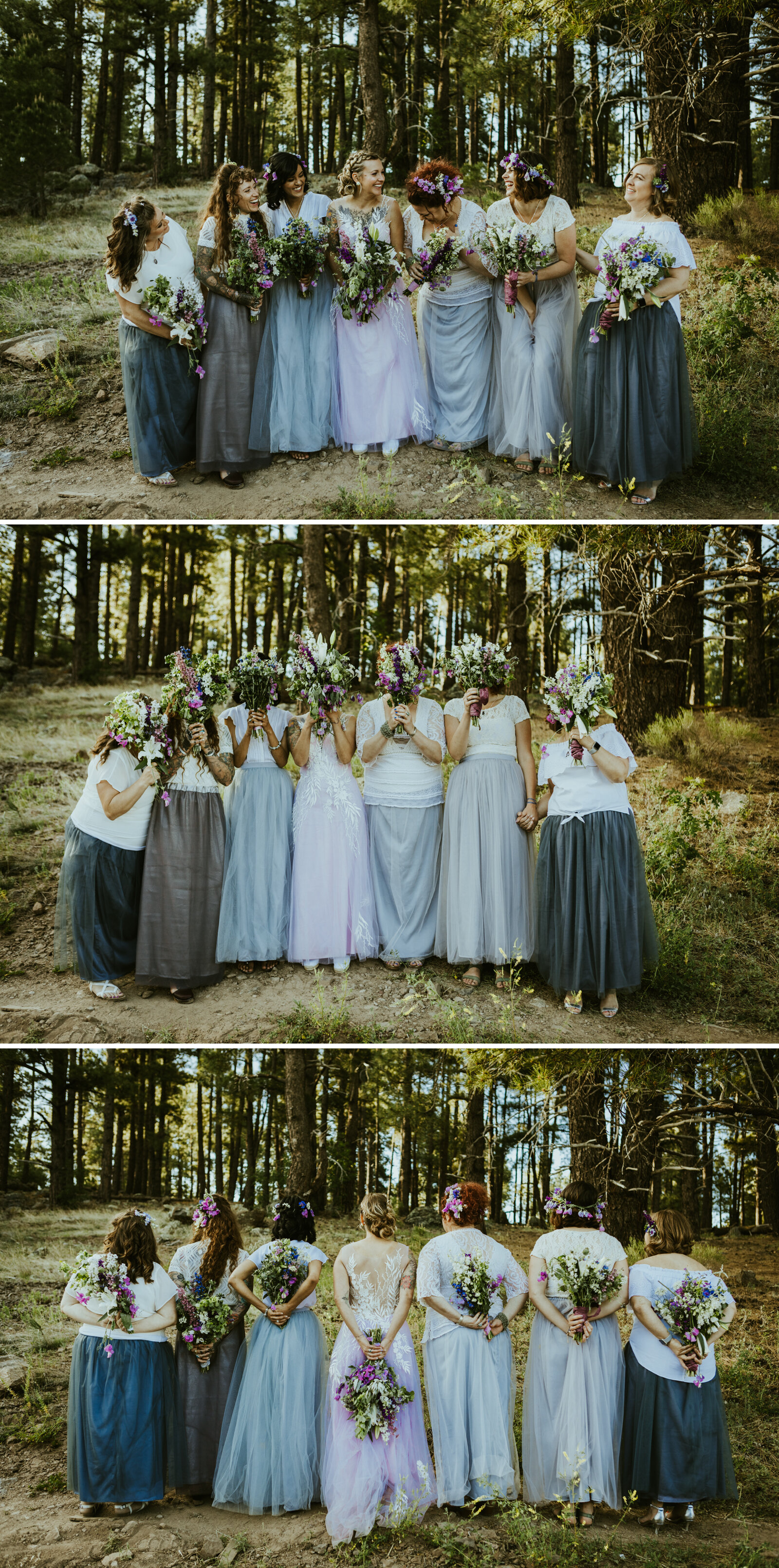 bridesmaid wedding party photos wearing tulle skirts and white tops.jpg