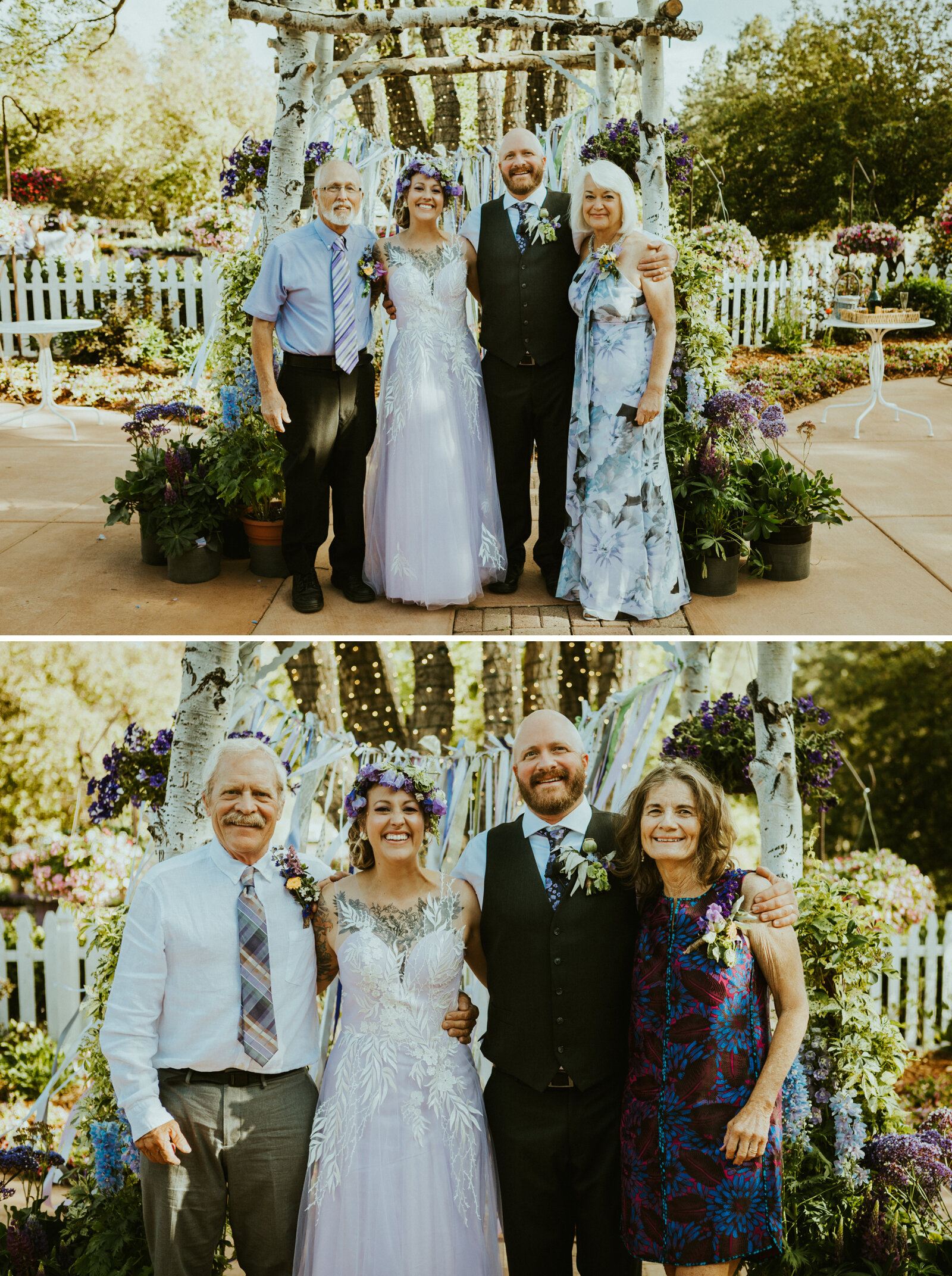 family photos with a bride an grooms parents at a summer wedding in arizona.jpg