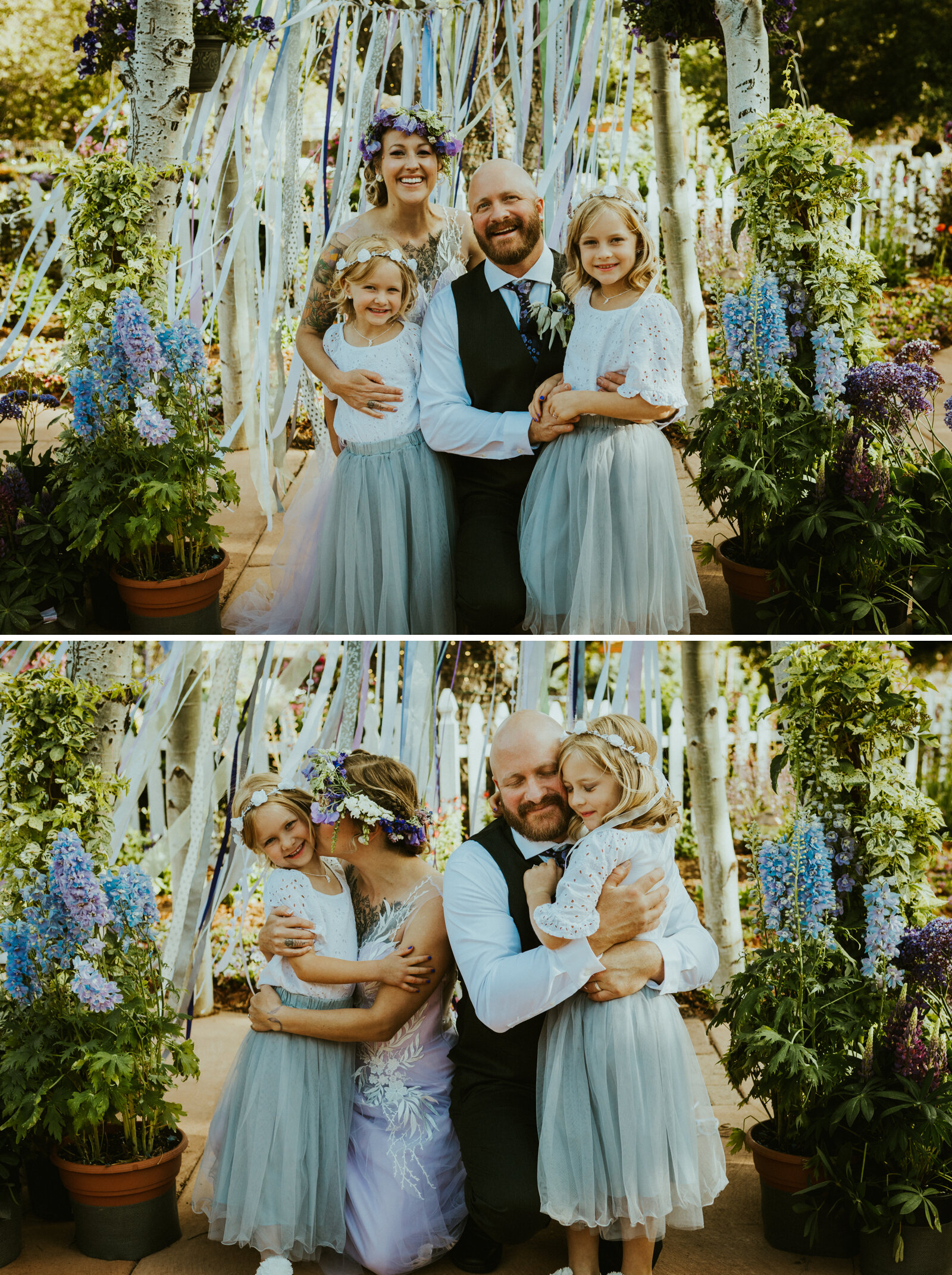 family photos with a bride and groom's children at a flagstaff wedding.jpg