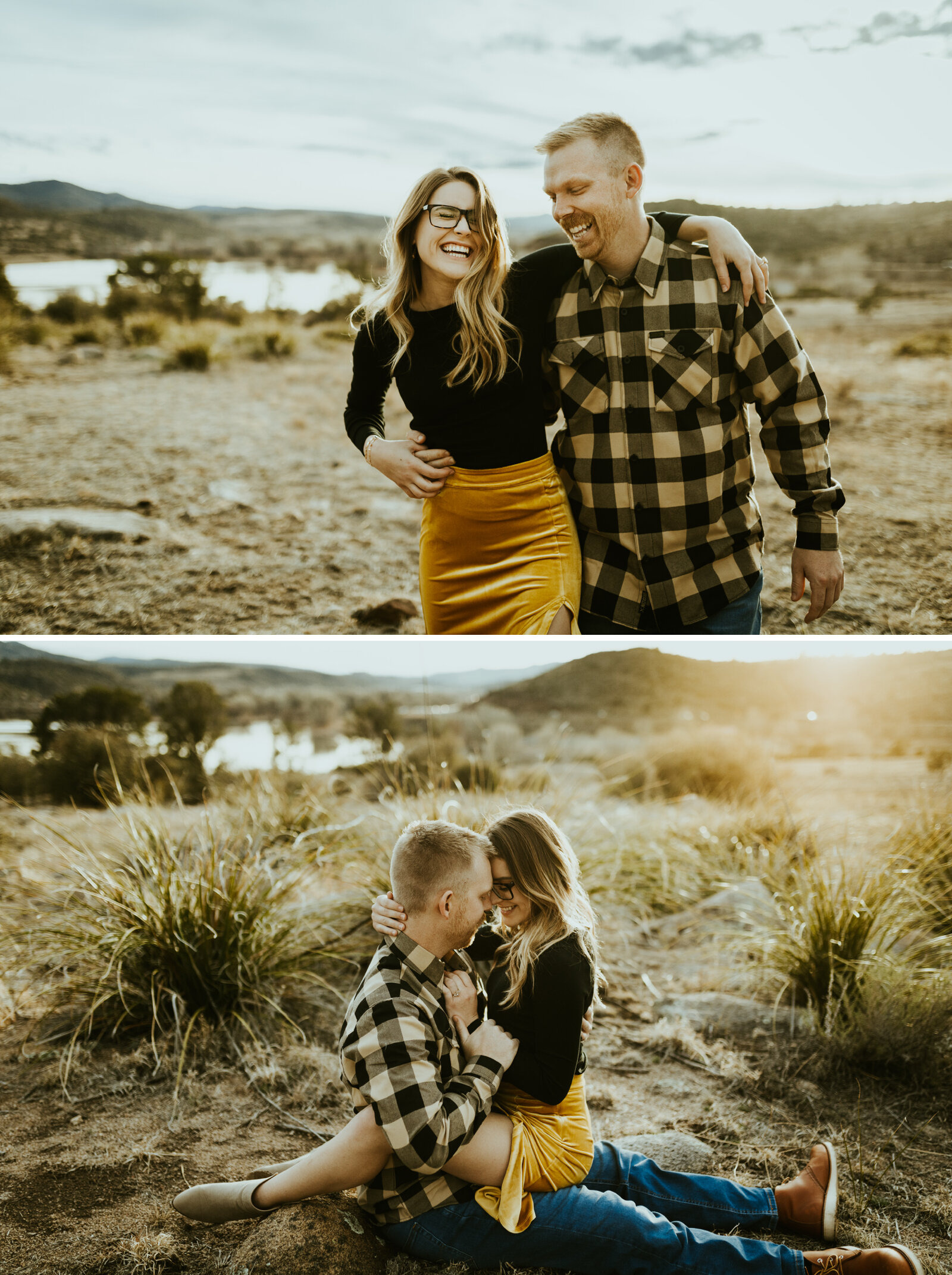 prescott arizona watson lake engagement session fall outfit inspiration for couples autumn colors engagement posing inspiration.jpg