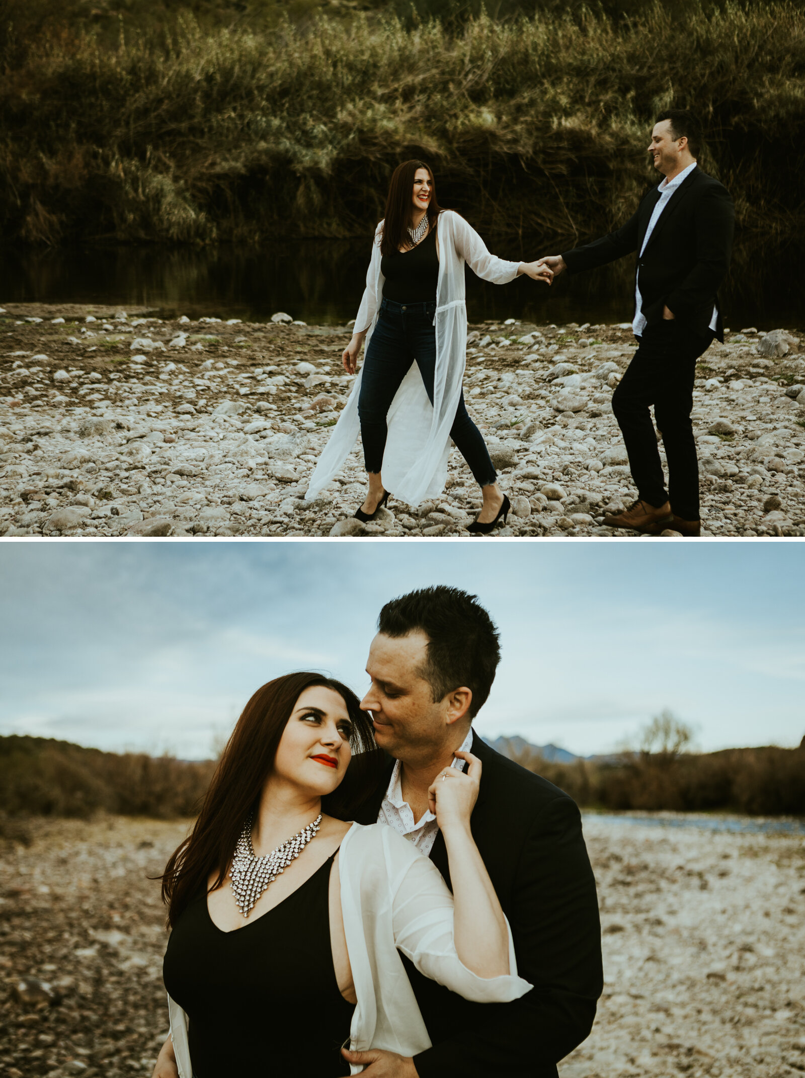 mesa arizona salt river engagement photos outfit inspiration for couples nuetral colors water users recreation site.jpg