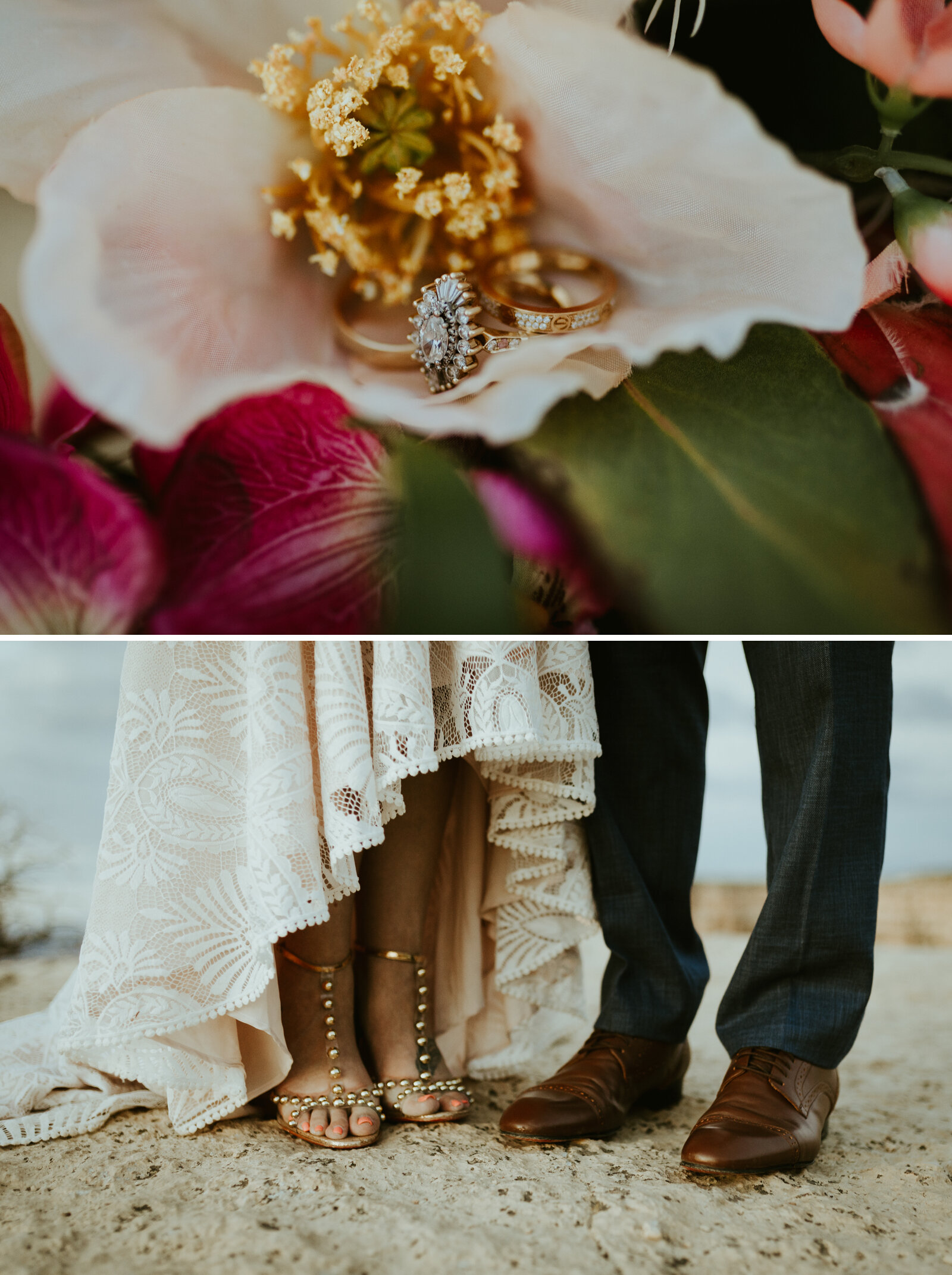 moran point grand canyon national park arizona elopement photography bibiluxe dress with fringe tassels boho bride inspiration boho wedding style inspo lack of color hat bridal hat bride and groom posing ideas romantic elopement detail pictures.jpg