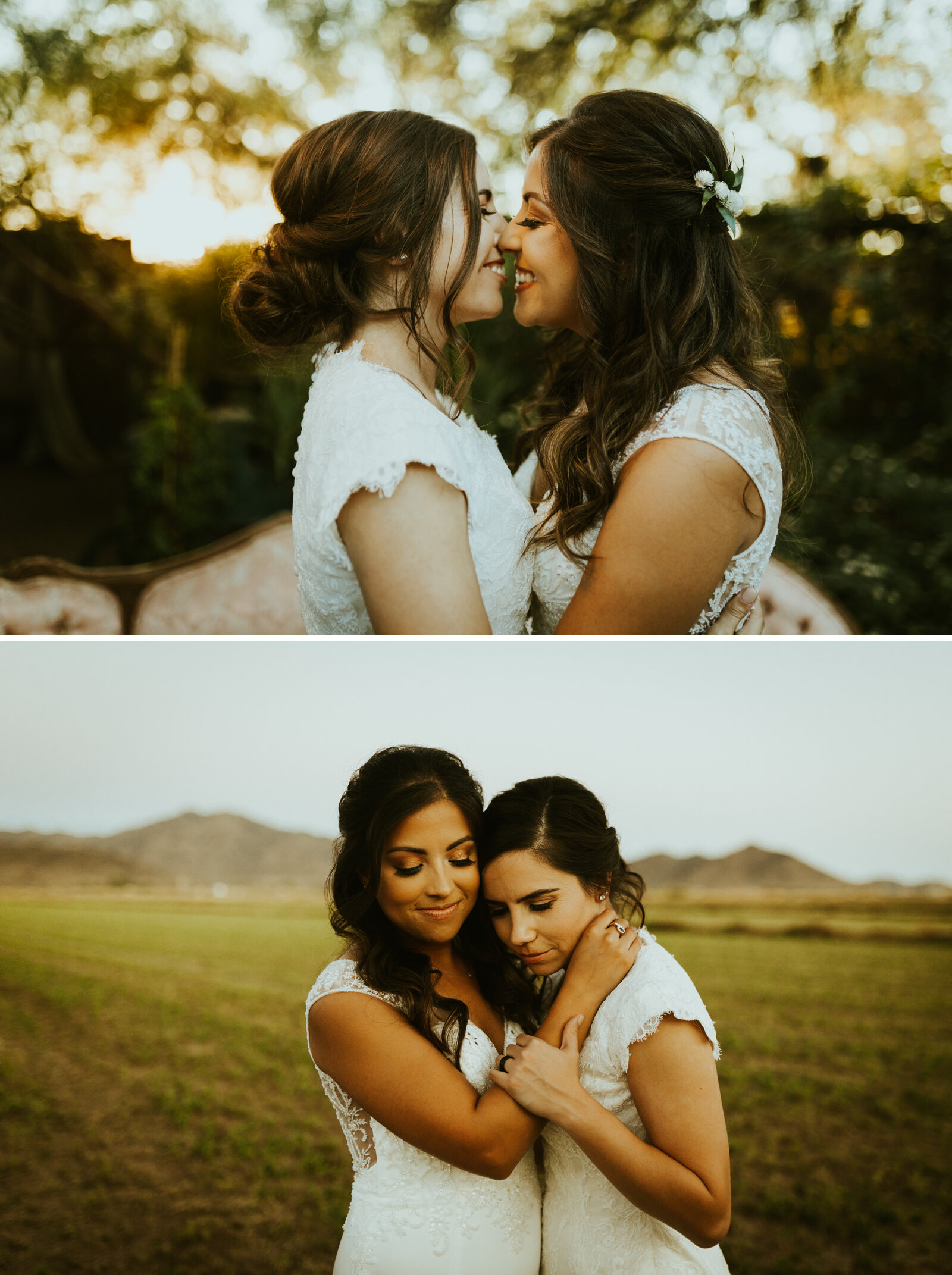 Wedding photos of bridal makeup done by laura cortez makeup. Same sex bridal makeup inspiration. .jpg