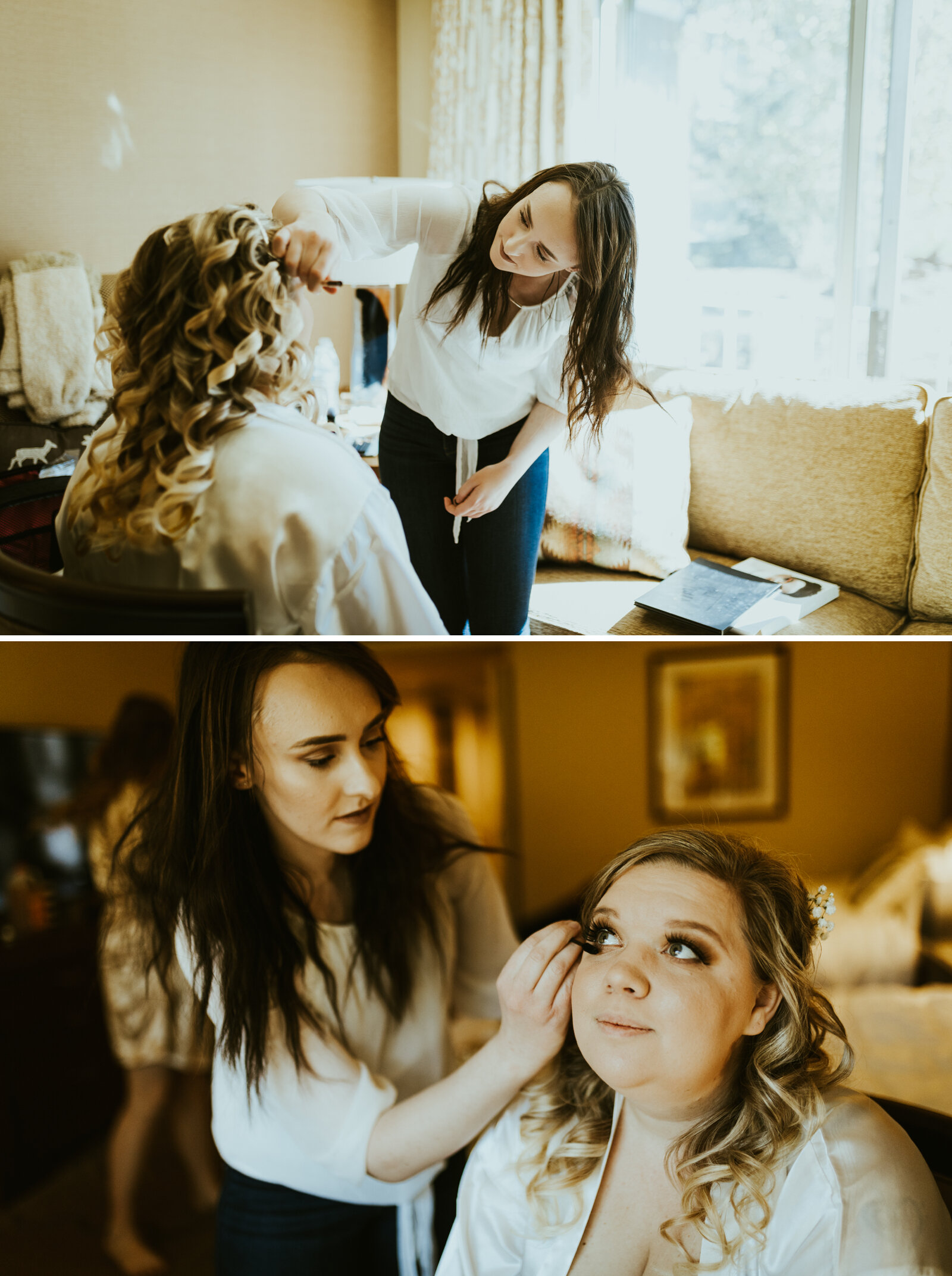 Getting ready bridal photos by Frankely Photography. Skincare by Ali doing a bride's makeup at a wedding at Little America in Flagstaff, Arizona..jpg