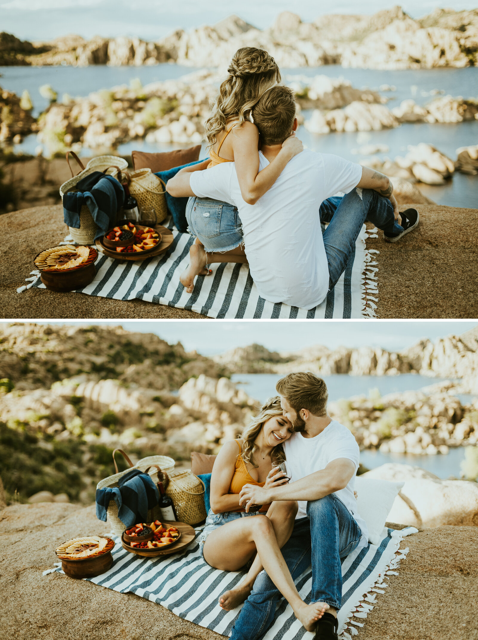 geet it twisted with makayla braided half up half down hair couple photoshoot in prescott arizona at watson lake arizona engagement photographer picnic photoshoot.jpg