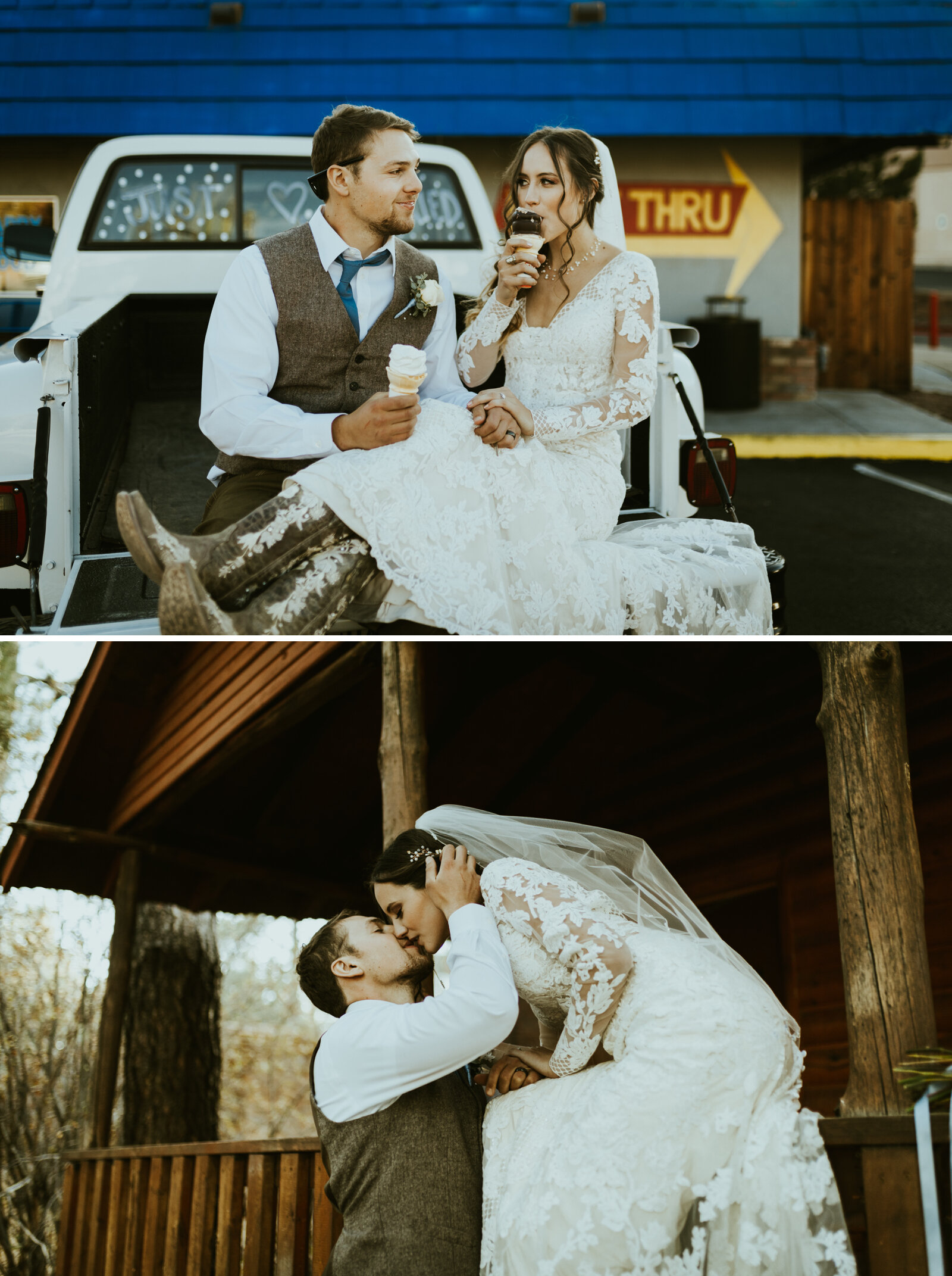 Flagstaff Arizona wedding featuring a country bride. Hair and makeup inspiration for brides. .jpg