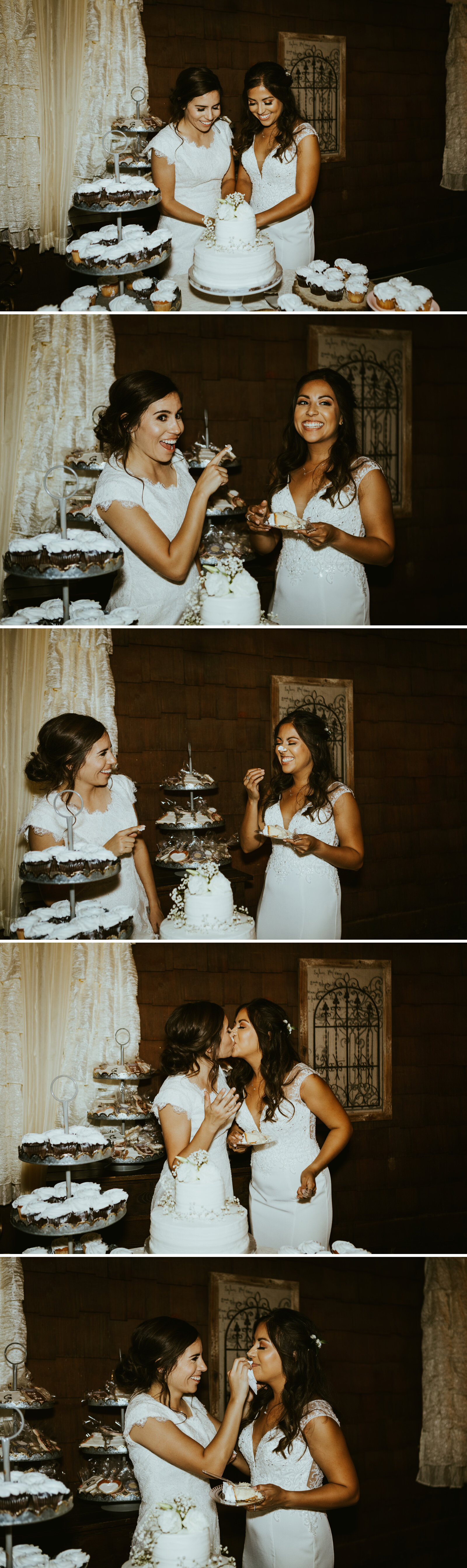 whispering tree ranch laveen arizona wedding same sex wedding cake cutting lesbian cake smash inspiration all white wedding cake ideas.jpg