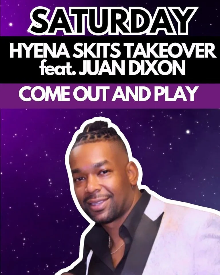 If you've never seen @hyenaskits in action, you are truly missing out! Rectify your lack of culture this Saturday and come out to their takeover! They blend sketch and  improv in a way that's so unique - even to us!

7 - Halloween Mixer 
8 - We Just 