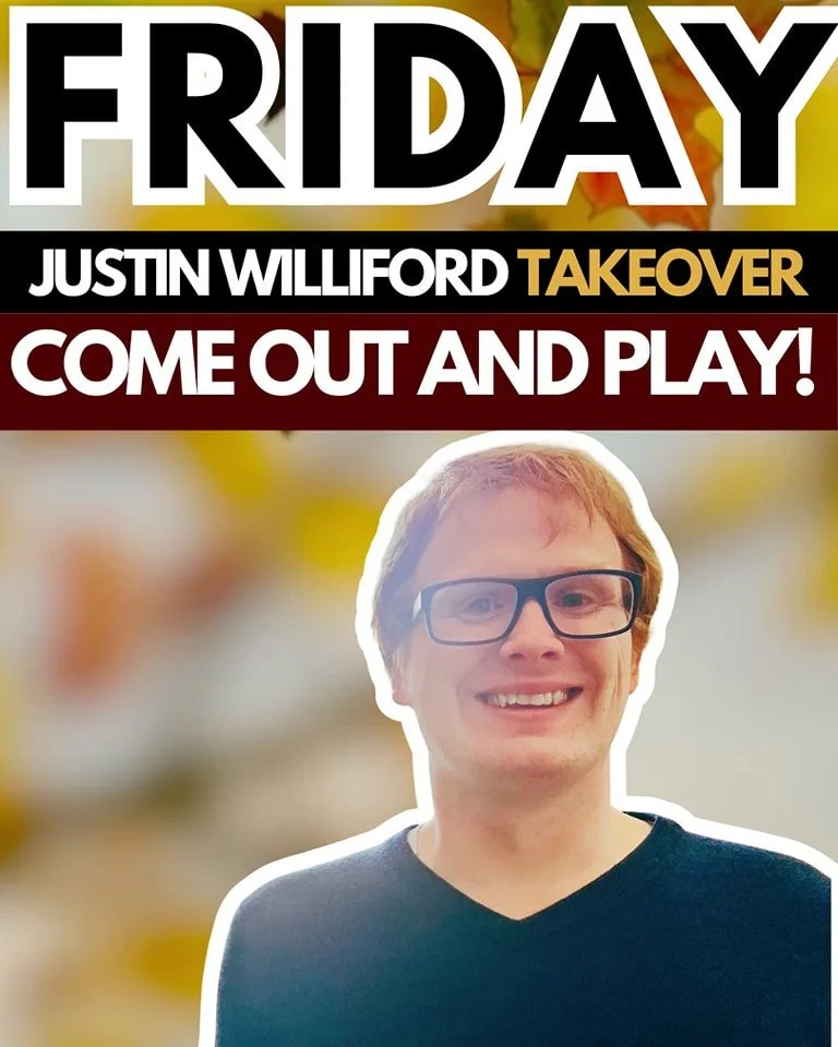 Come out this weekend for a set of shows that will never be seen again. If you're a HIT player, you may just be able to join our anchors on stage! 

Friday at 7-10
Justin Williford is going to lead a jam and then get plays together for some classic H