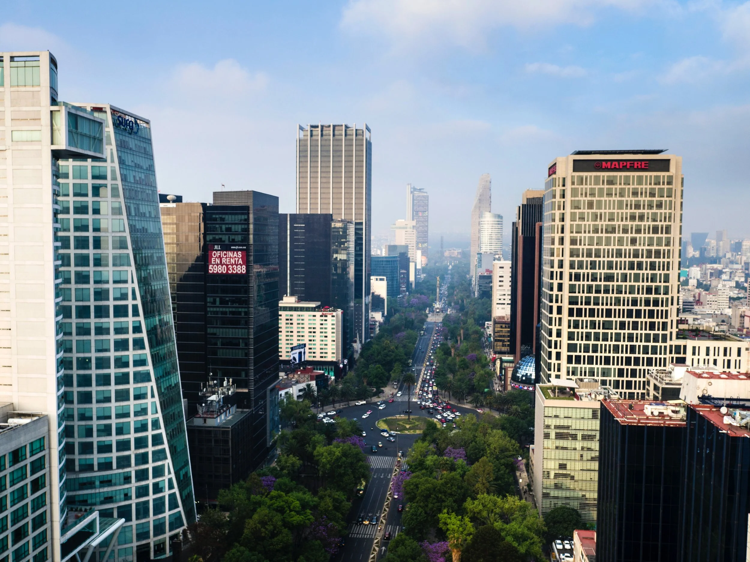 Mexico City Reforma skyline