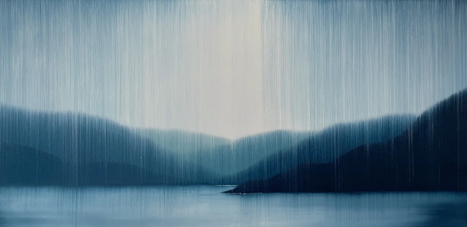   Distant Shores   24 x 48” oil on canvas  (SOLD) 