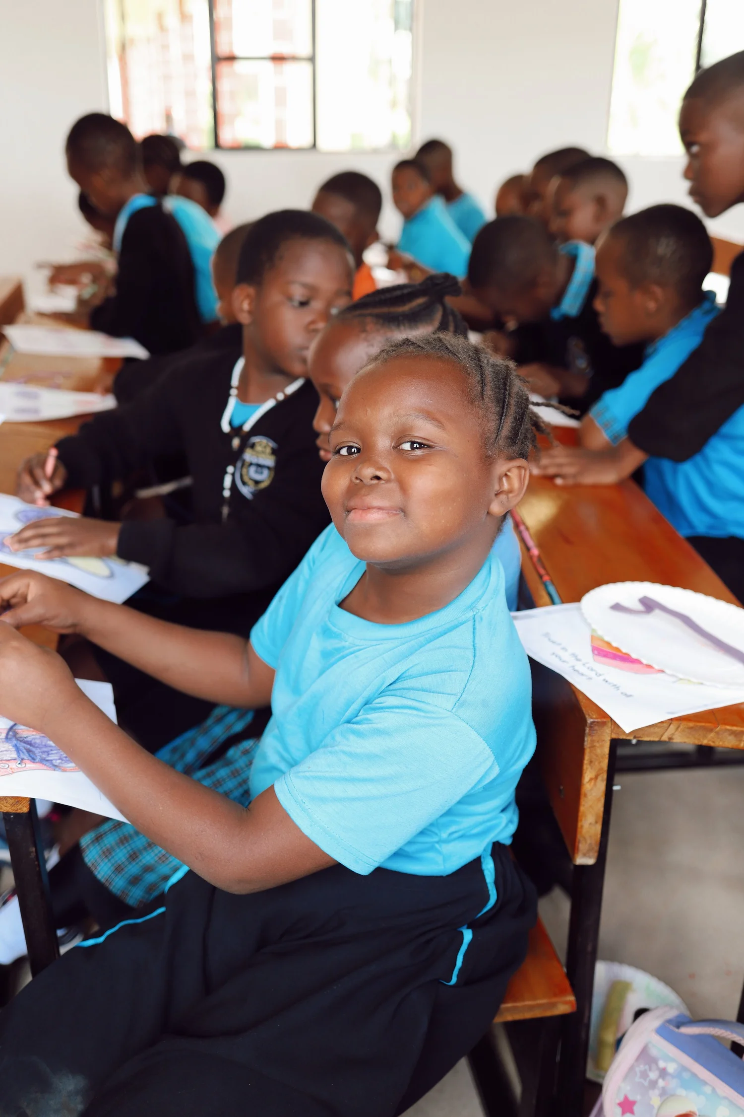New Beginning student learning in the classroom