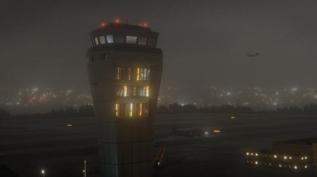 Building an airport with computer magic for a new film landing soon!