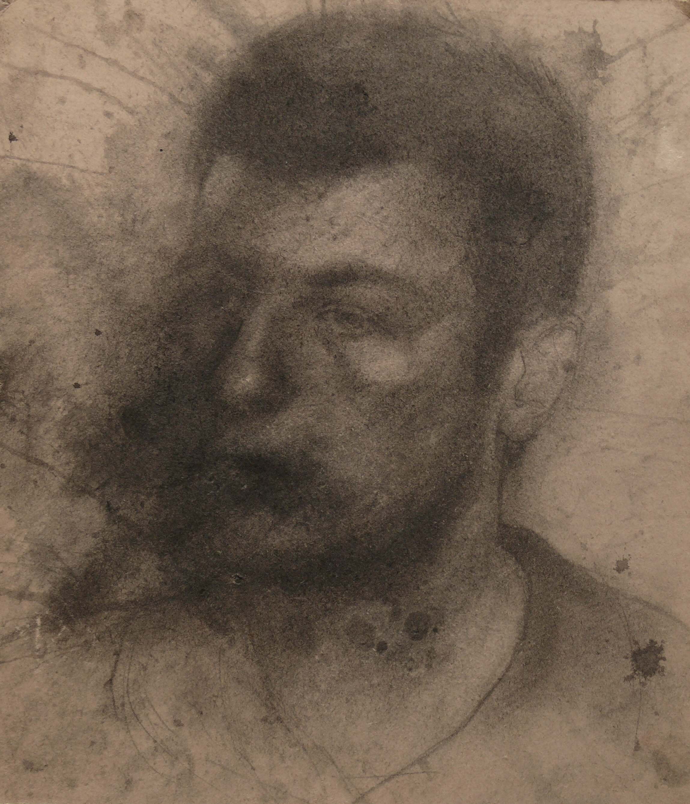 Studio di un Volto 25 - 40X58cm (framed) charcoal, graphite pencil and gouache on paper board - 2009 2009 copy.jpeg