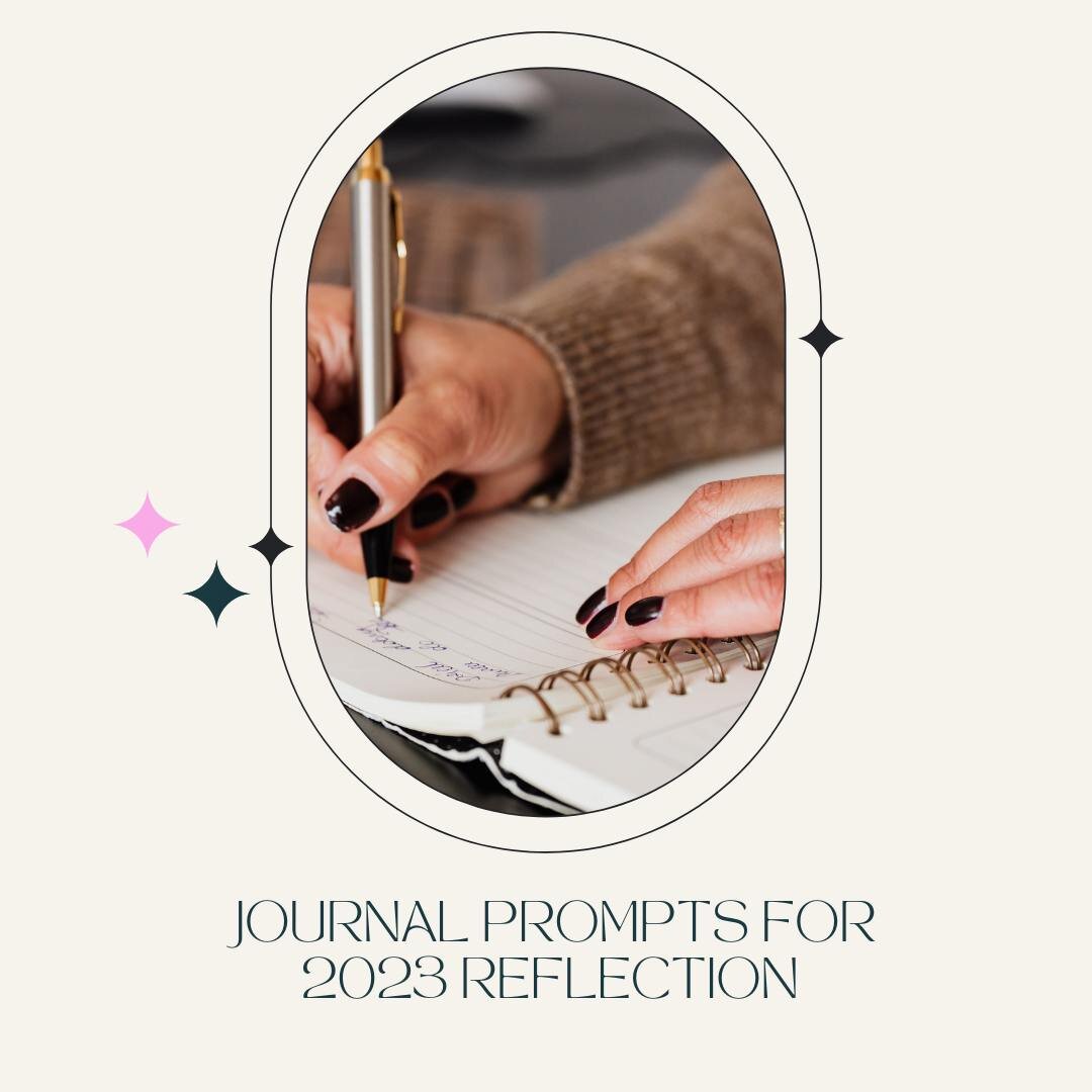 Let these prompts guide you to reflect on your year and honour your journey:

✨How was I feeling at the start of 2023?
✨How am I feeling at the end of 2023?
✨When did I feel most aligned and in flow?
✨When did I feel most me (authentic)?
✨What am I m