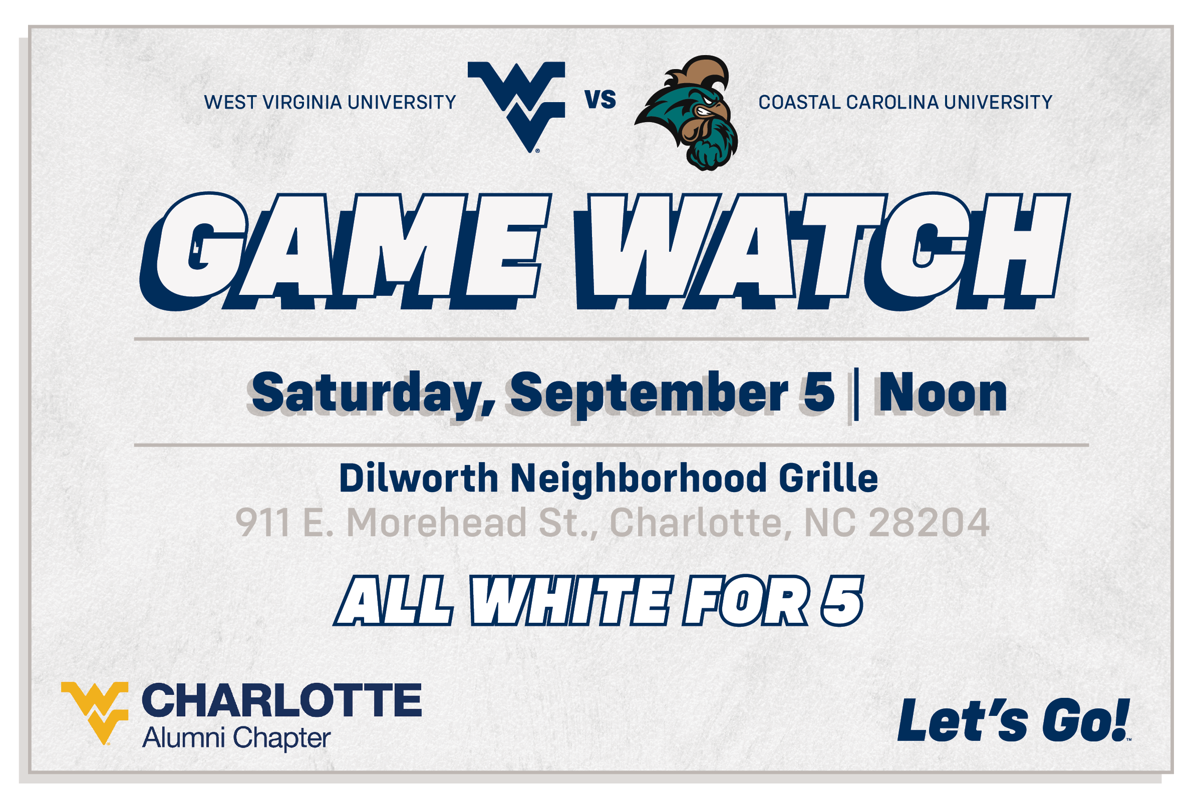 Official Game Watch - WVU v. Coastal Carolina 