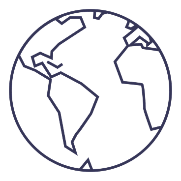 A digital illustration of a globe with a geometric map outline, showing parts of Africa, Europe, and the Middle East, with a dark background.