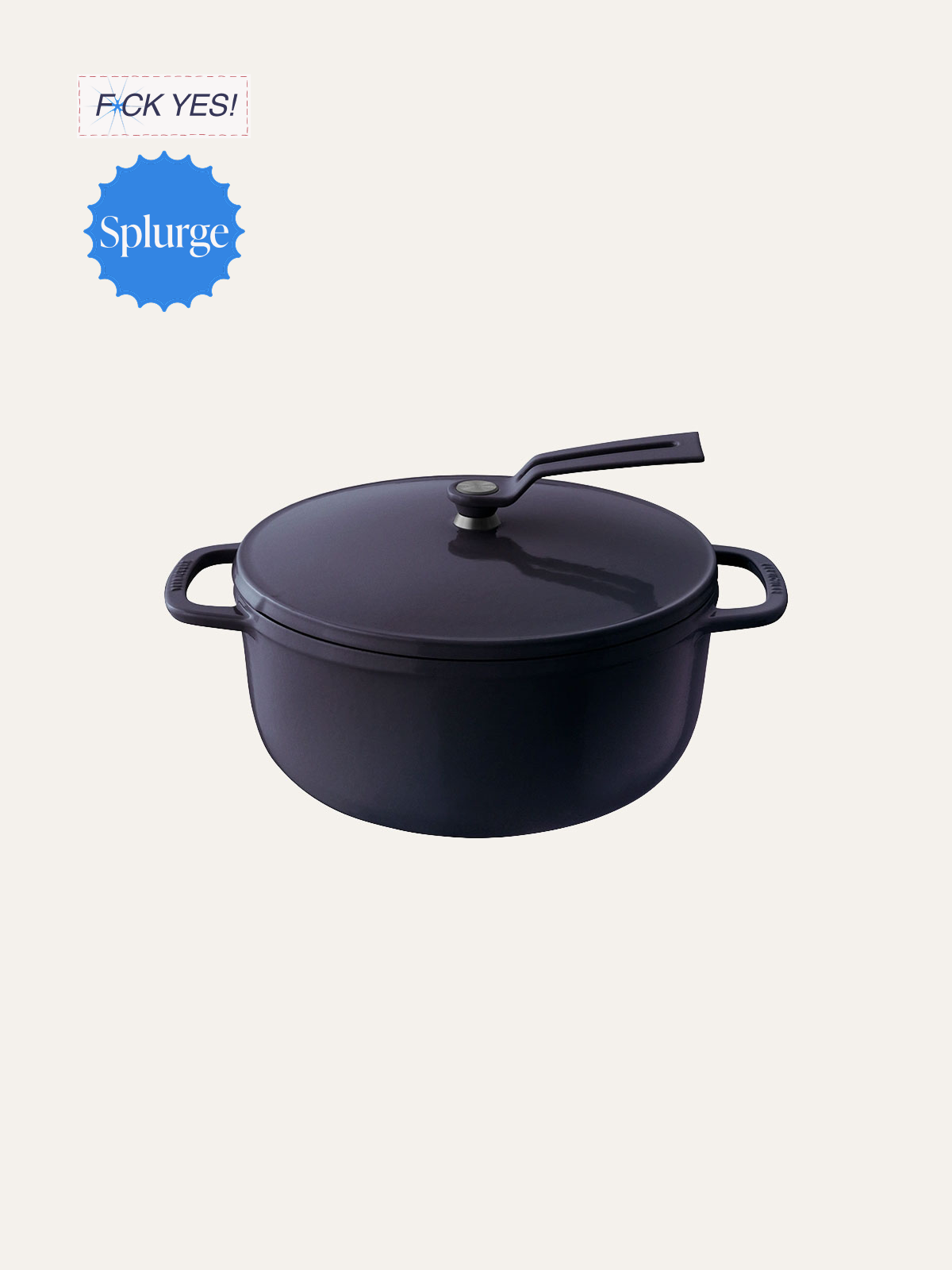 A black Dutch oven with a lid and a handle on top, isolated on a white background.